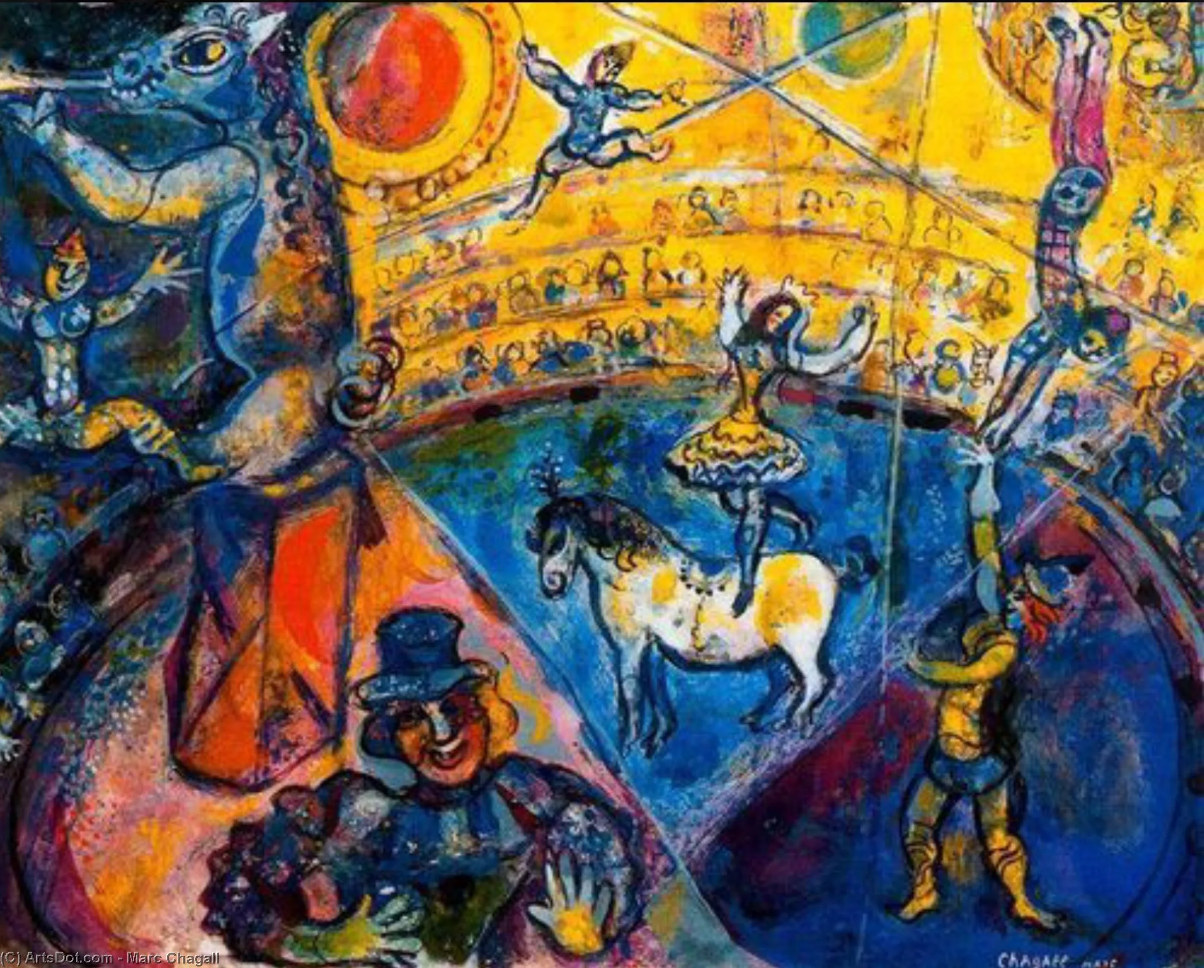 [Image:&nbsp;&nbsp; Dimensioni di questa immagine, by Marc Chagall&nbsp;(1887-1985), 1950. Courtesy of wikioo.org, the Internet Collection of Fine Art,&nbsp;http://wikioo.org/it/paintings.php?refarticle=8XYH5P&amp;titlepainting=The%20circus&amp;arti…