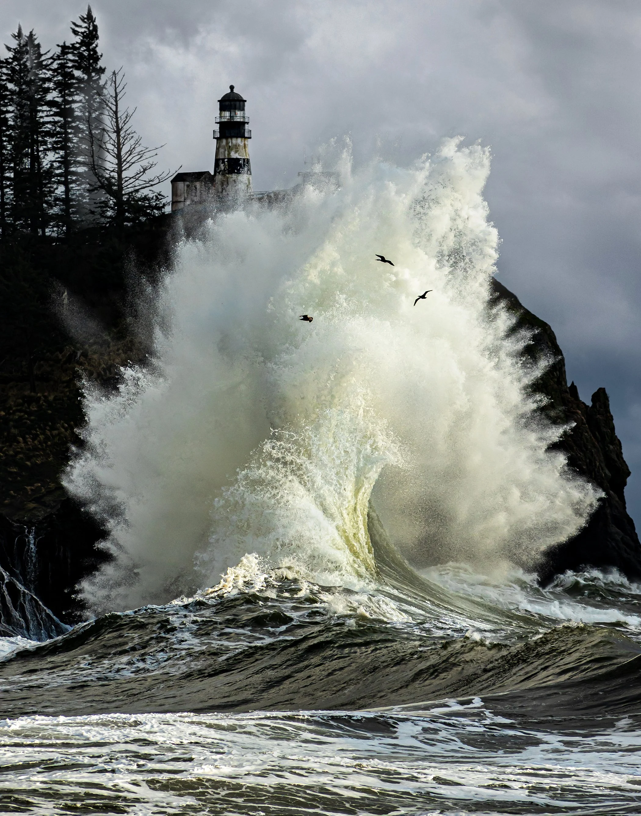 Voted #1 People Choice "Eye of the Lens" Photography Contest. Art By The Sea. Bandon, Oregon. "Graveyard of the Pacific." Cape Disappointment Lighthouse.