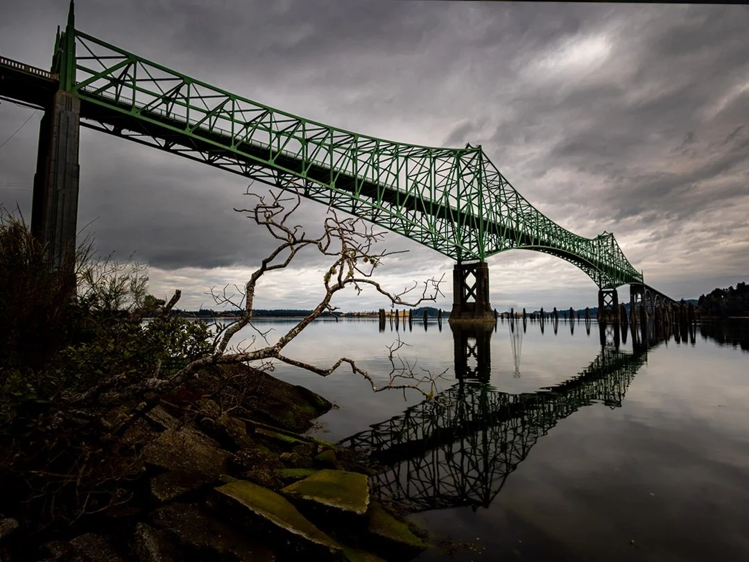 Conde McCullough Memorial Bridge. North Bend, Oregon.