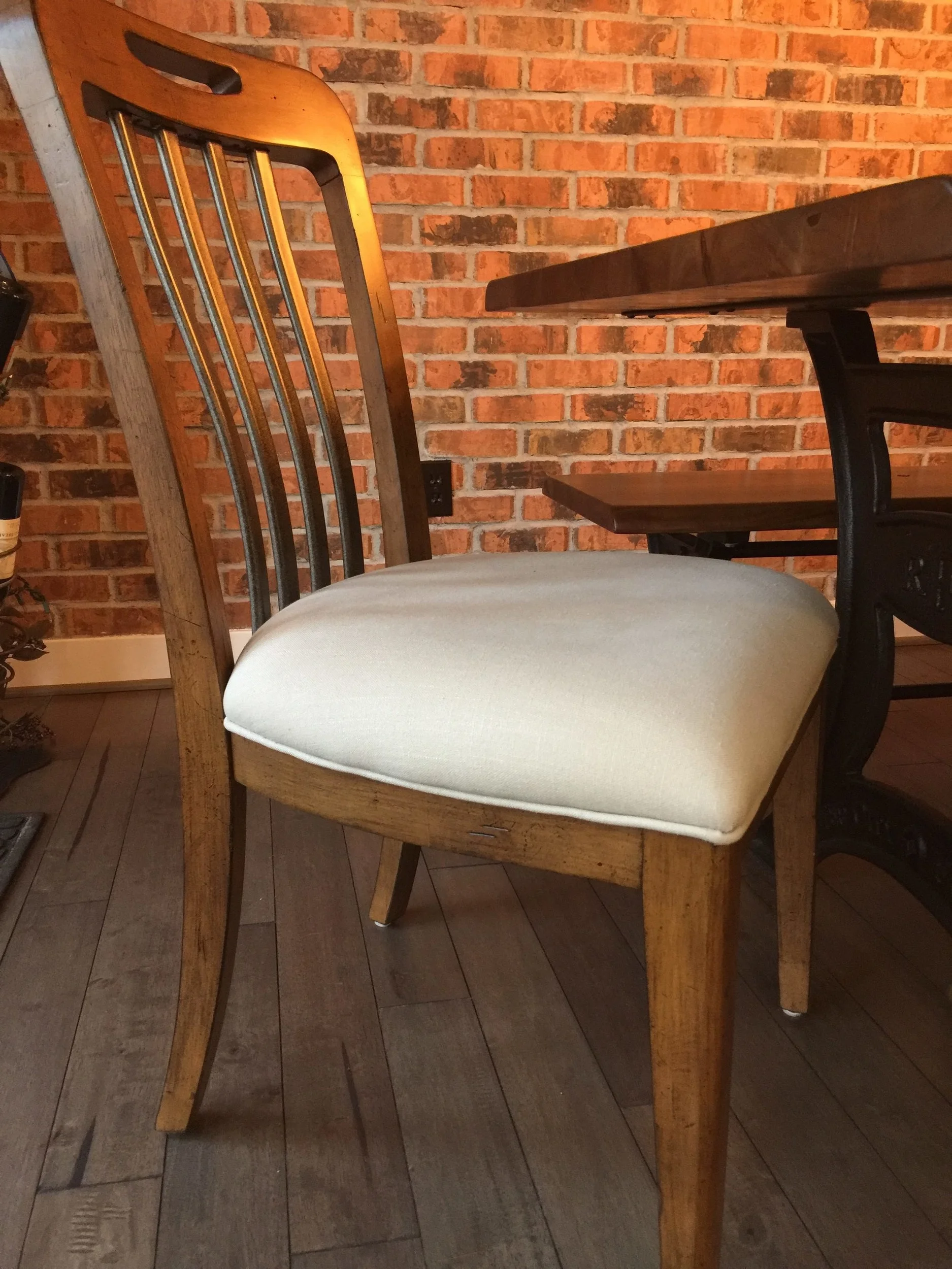 The White Cloth Covered Chair
