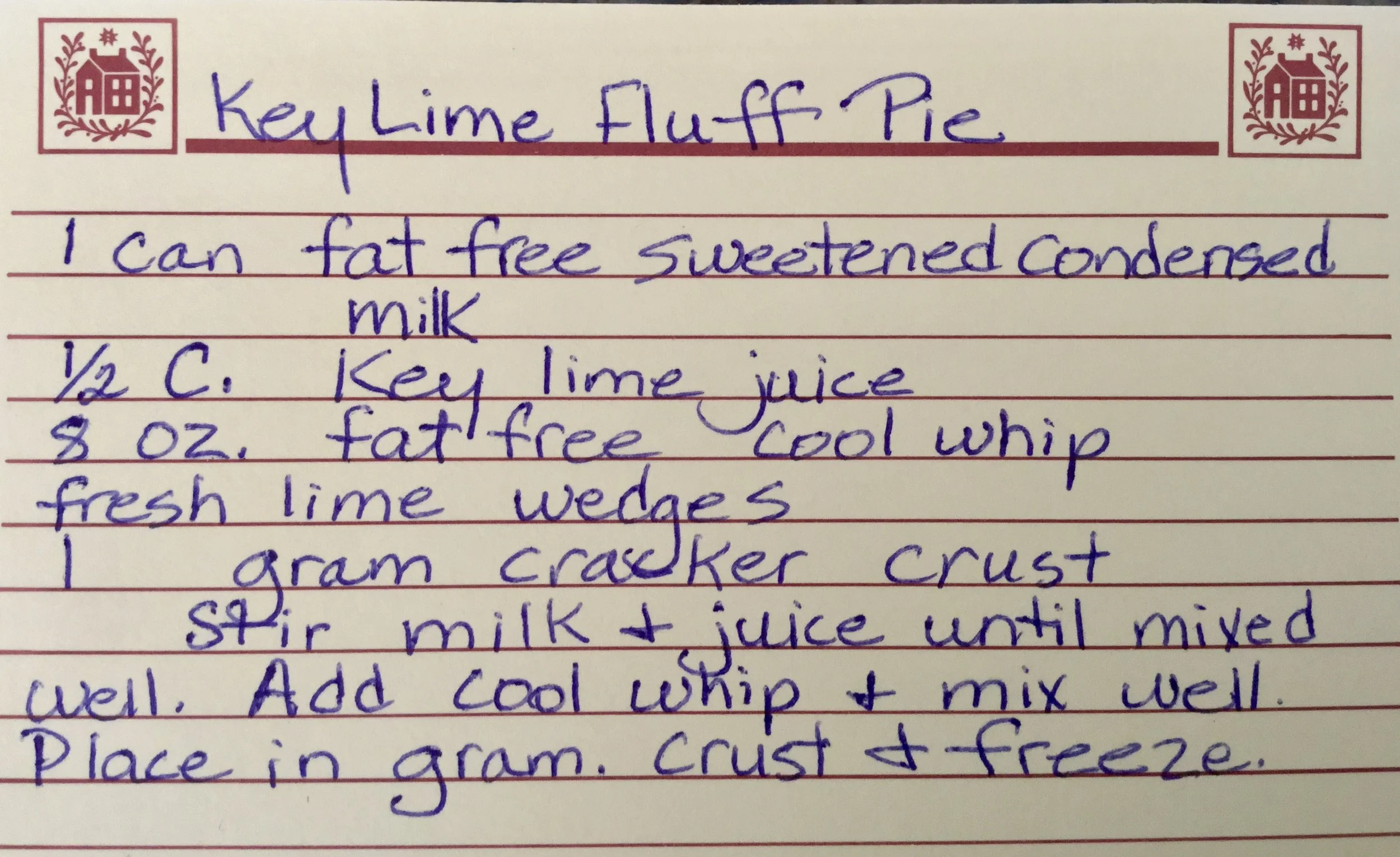 How much fun are hand written recipe cards.....