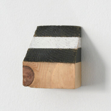   Fruitville , n.d., mixed media on found wood, 2 x 1 7/8 x 1 1/8 inches.  Private Collection, Philadelphia.  