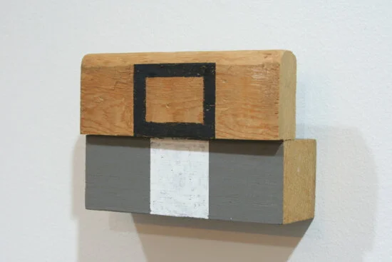 Fruitville , n.d., mixed media on found wood.