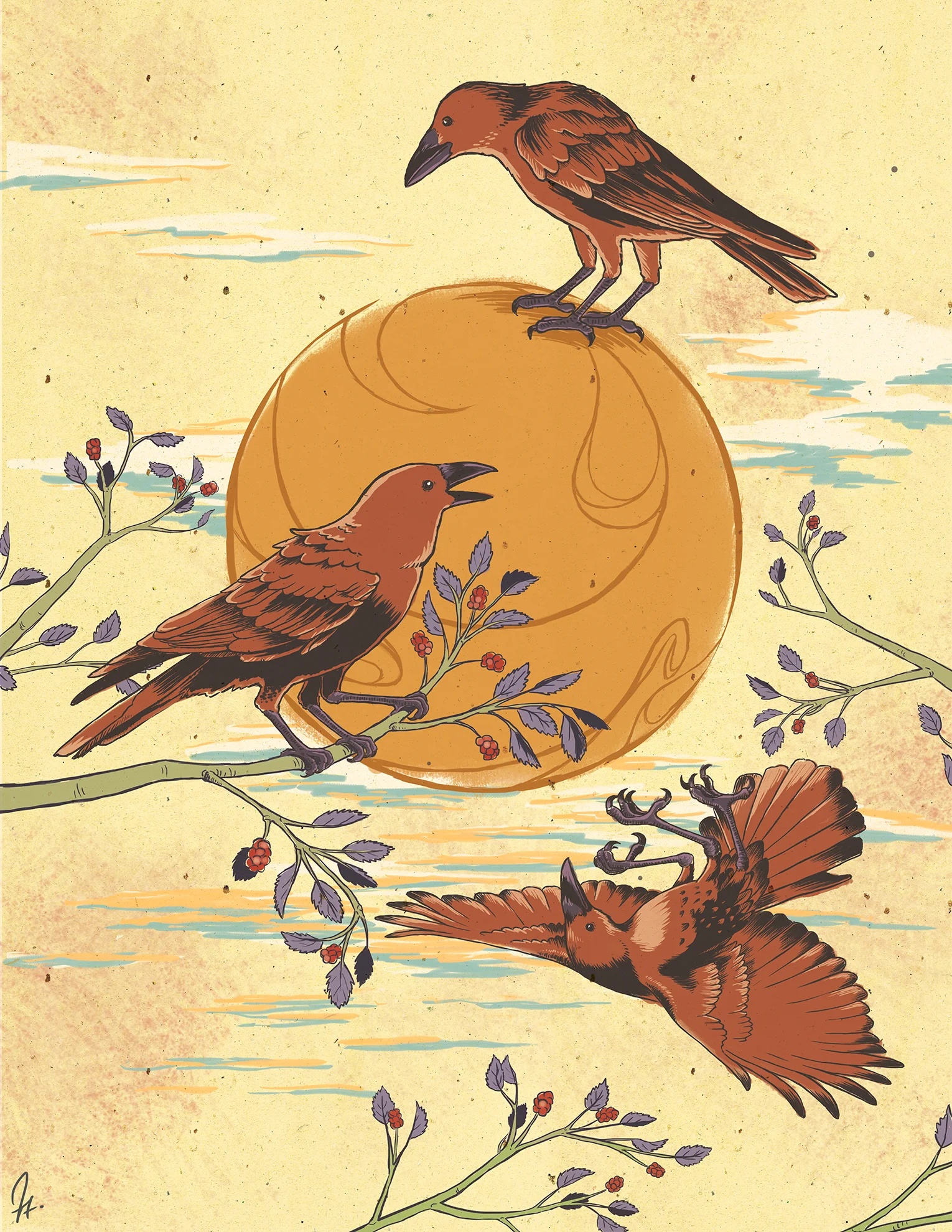 Jinwū (Three-Legged Crows)