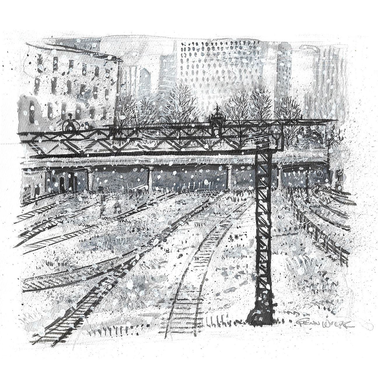 &ldquo;Chicago&rdquo; (a winter ago)
ink wash &amp; gouache on paper #inkwash #gouache #chicagoartinstitute