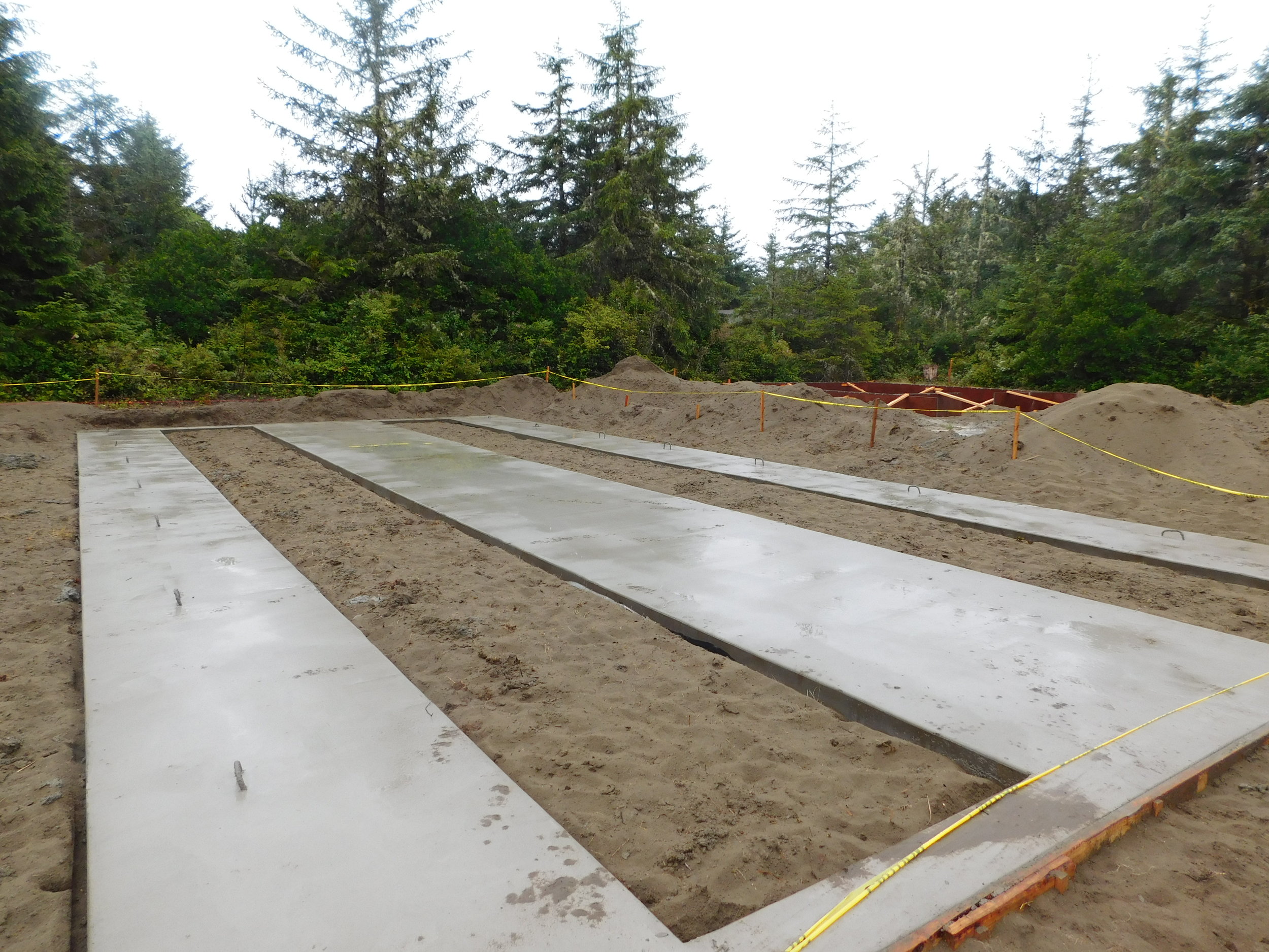 Concrete Foundation Runners Poured