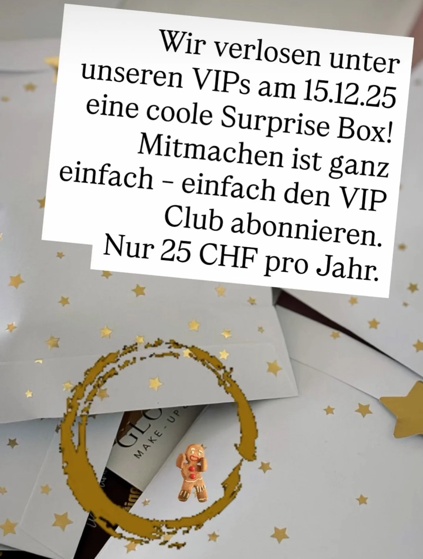Wir verlosen unter unseren VIPs am 15.12.25 eine coole Surprise Box!
Mitmachen ist ganz einfach &ndash; einfach den VIP Club abonnieren.
Nur 25 CHF pro Jahr.

#xmas #vipclub #glossarium