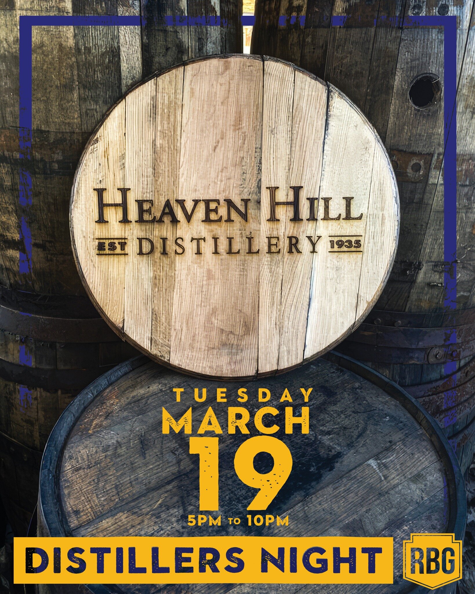 HEAVEN HILL DISTILLERY WILL BE HERE MARCH 19TH!!! 🥃😊😊