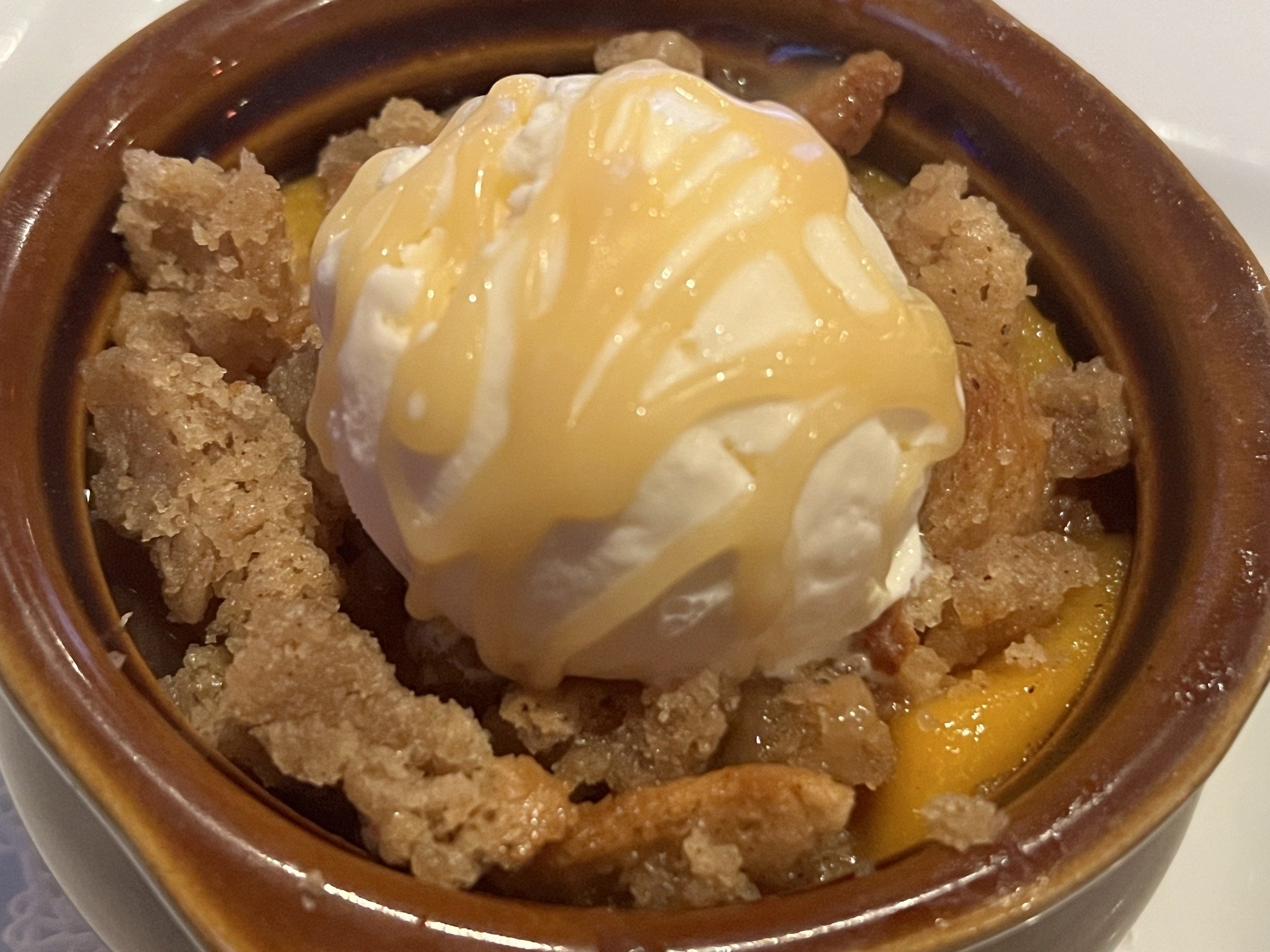 COME WARM YOUR BONES THIS WEEK WITH OUR DESSERT SPECIAL, PEACH COBBLER! 🤤😍😍😍
