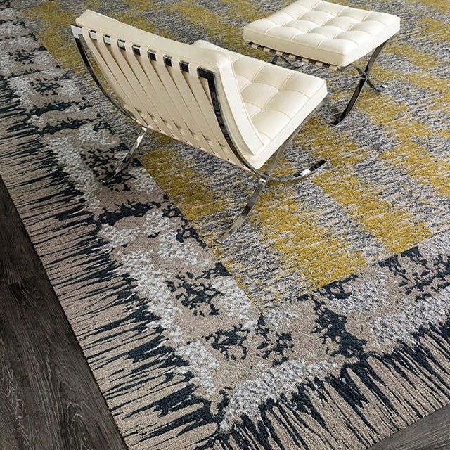 This modular carpet collection by @jjflooringgroup is inspired by patterns and glazes from @pewabic pottery. That&rsquo;s quite the crossover, and we dig it 👌
.
#interiordesigninspo #corporateinteriors #flexoffice #workplacedesign #coworkingspace #c