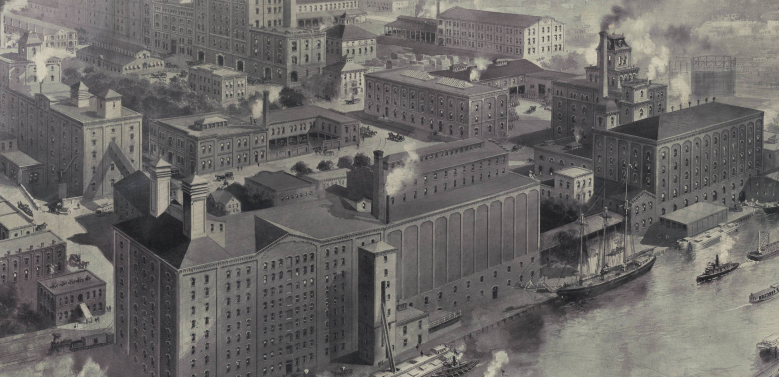 The Ballantine Brewery along the Passaic River in Newark (1903) Source: www.oldnewark.com, “P.Ballantine & Sons”.