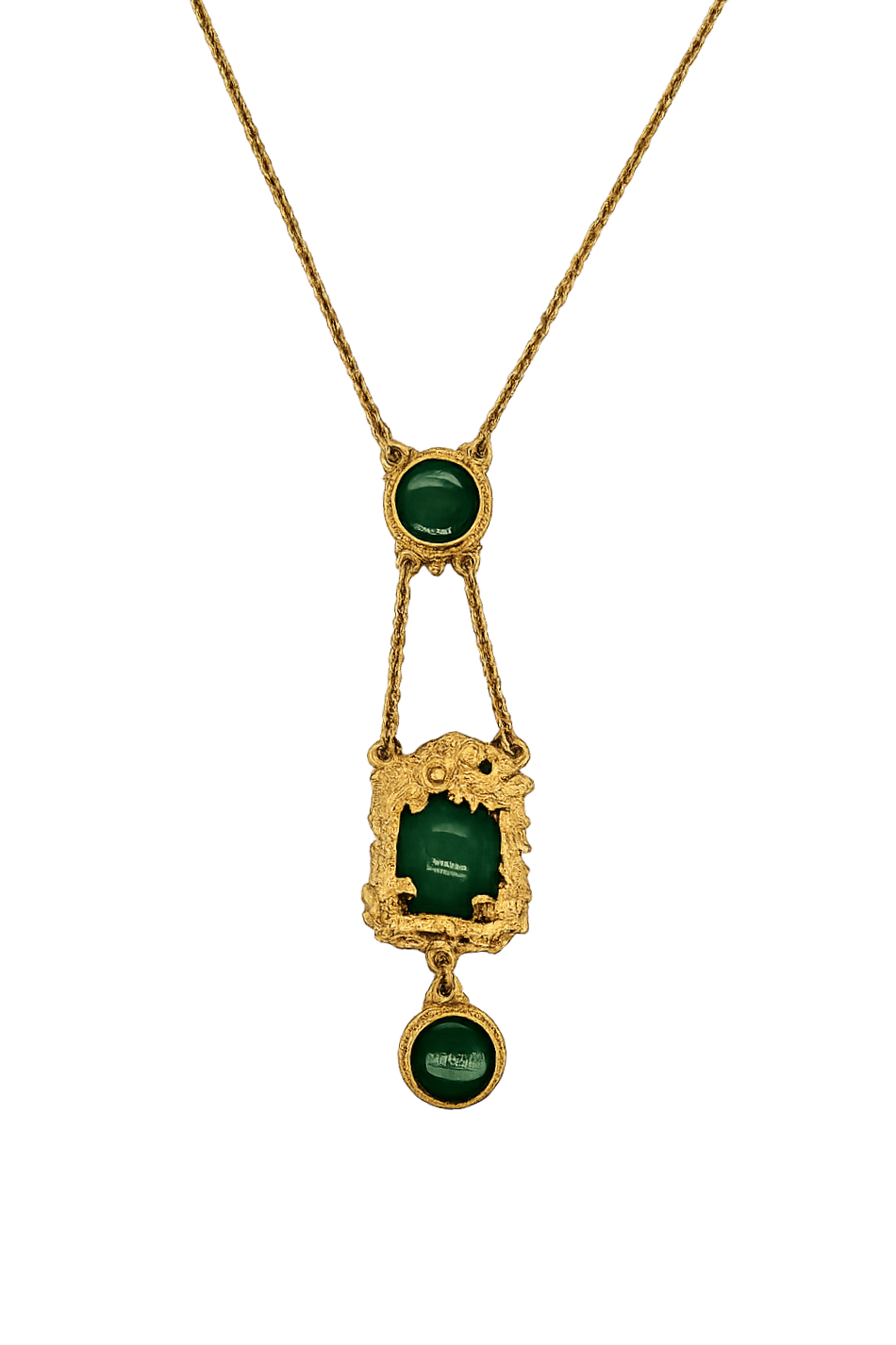 Jade and Gold Statement Necklace