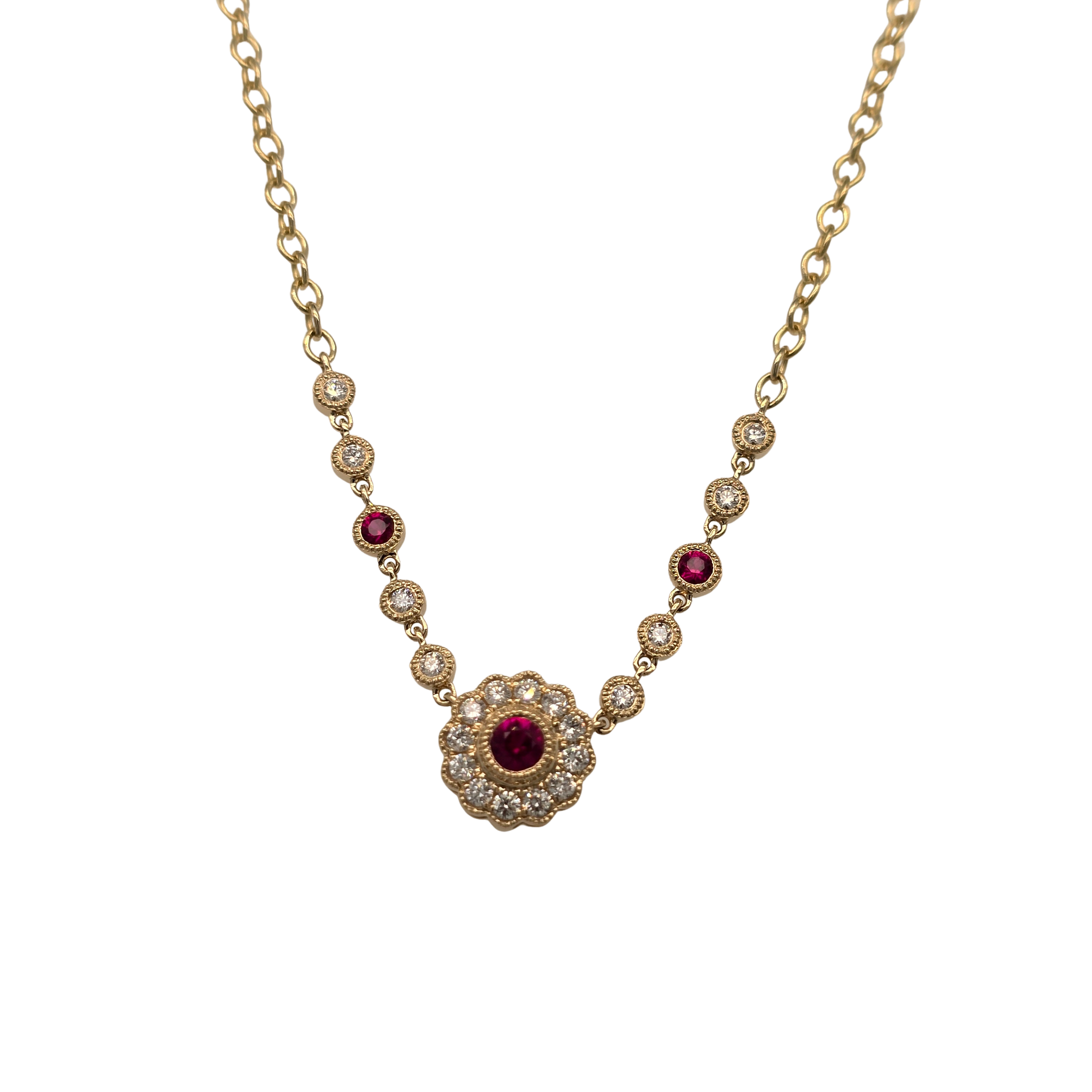 Ruby Diamond Necklace