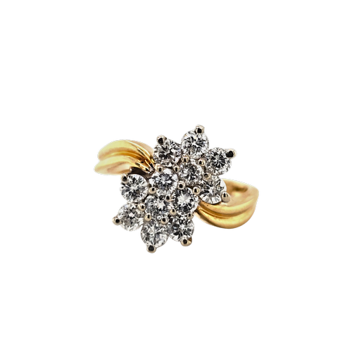 Diamond Cluster Flower Ring
