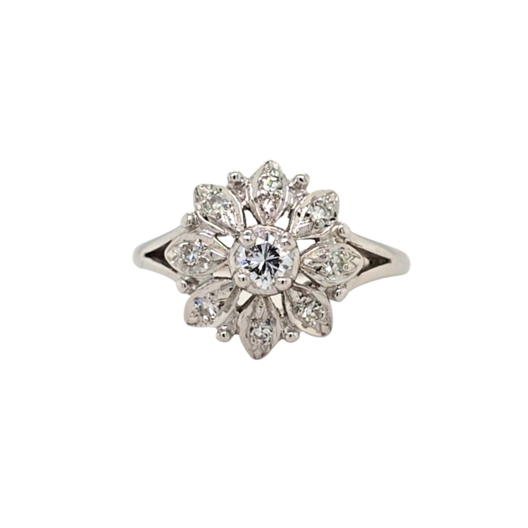 Diamond Flower Ring