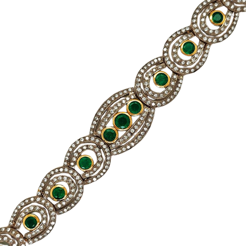 Vintage Emerald & Diamond Bracelet