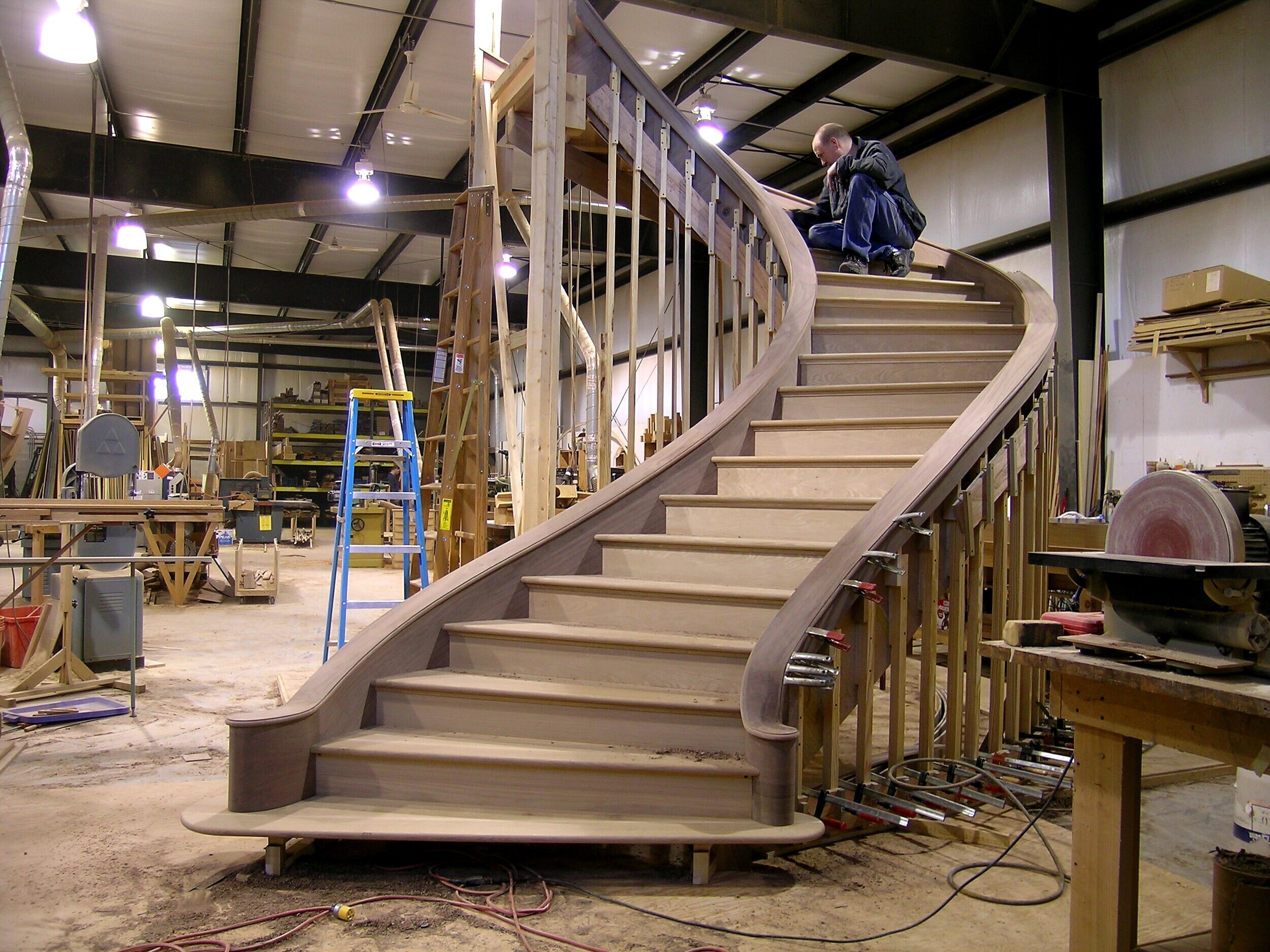 Curved Stairs In Process
