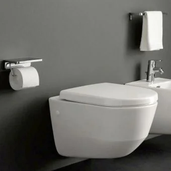 Laufen Wall Hung Toilet. Minimal design that is both functional and hygenic.