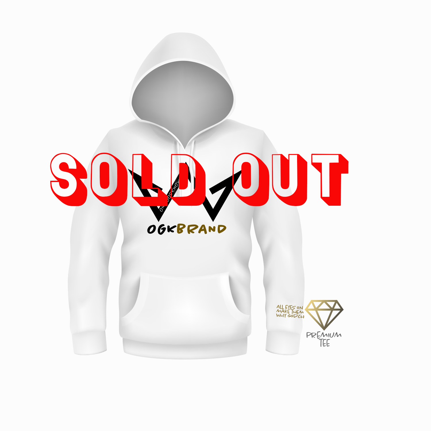 All Eyes On Me Premium White Hoodie