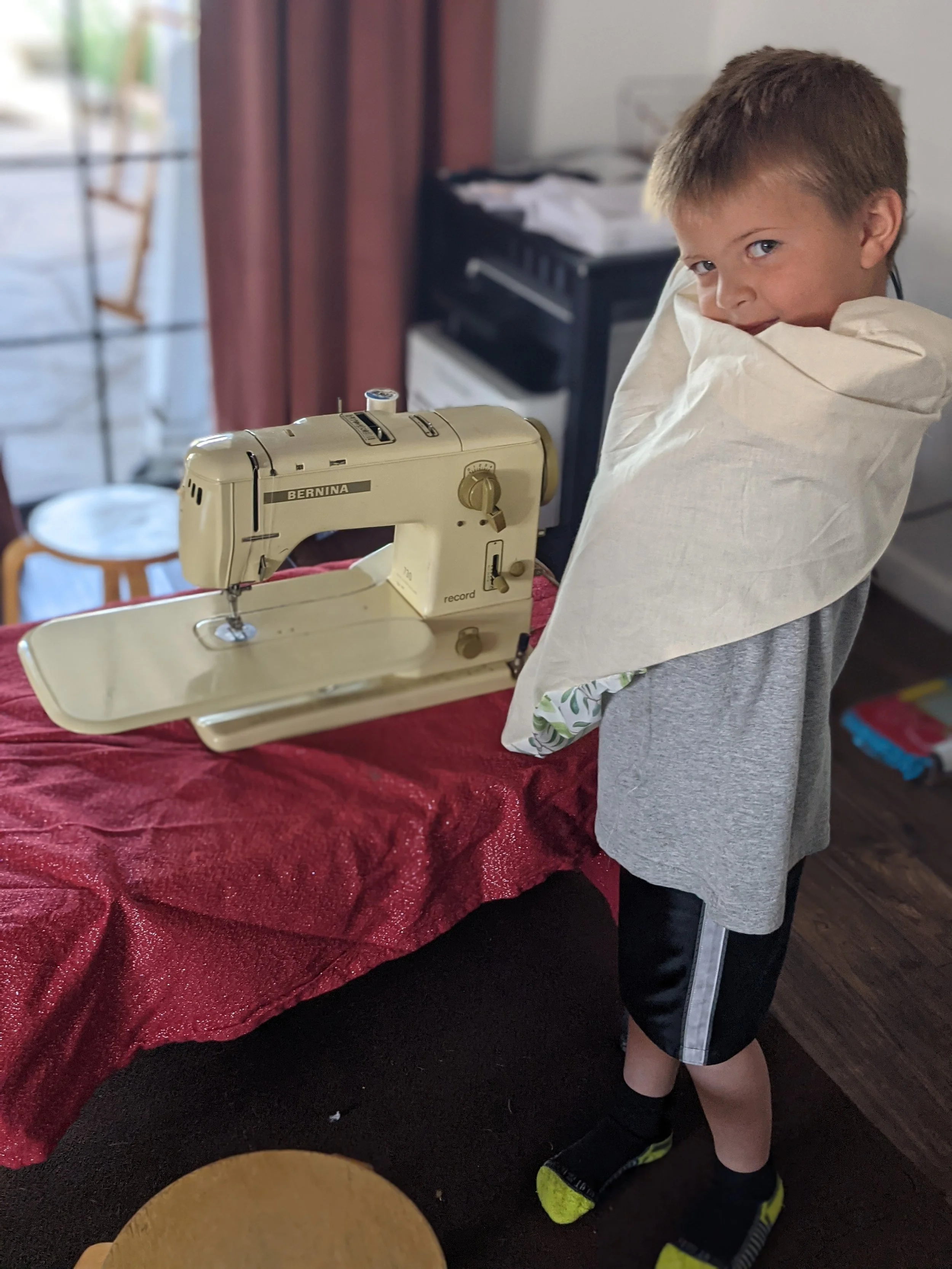 Of course it was important to try our capes on before moving on to decorating.