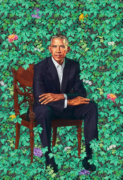 Artist Kehinde Wiley Paints Obama’s Official Portrait.
