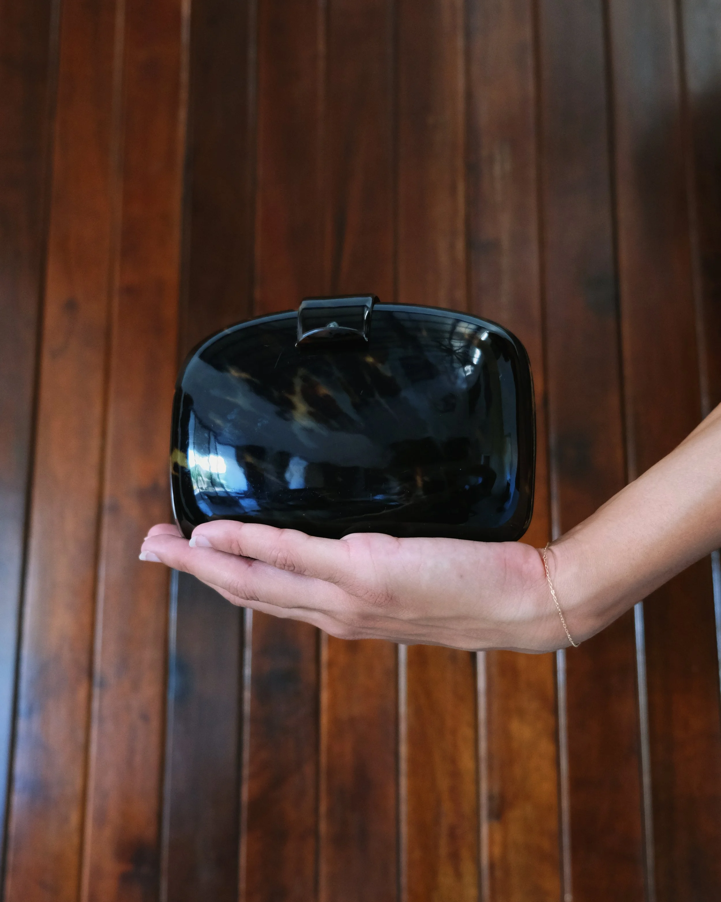 VINTAGE ACRYLIC TORTOISE CLUTCH