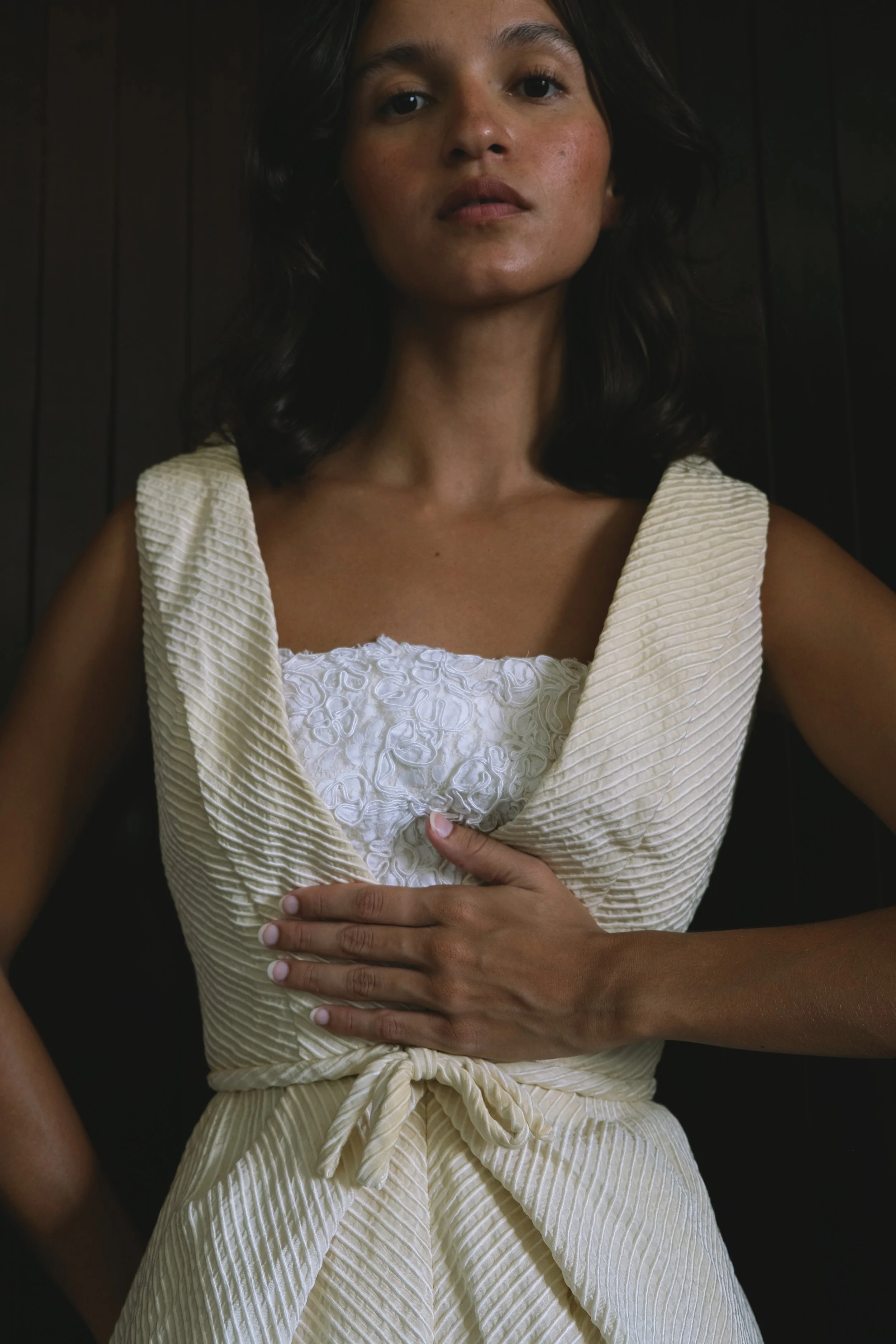 1950S - 60S WEDDING DRESS (XXS)