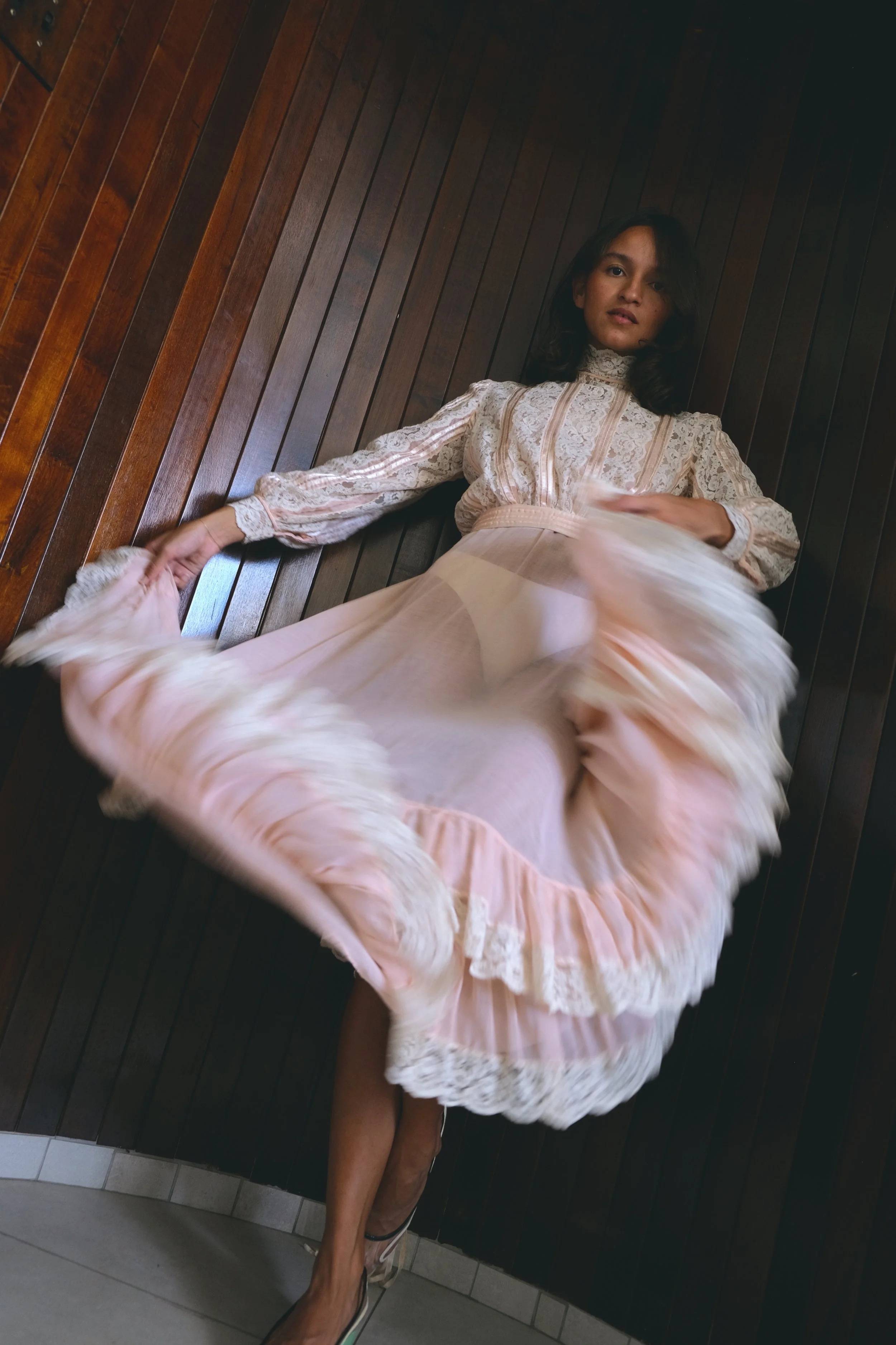 1970S MILLIE ARANGO COTTON VOILE DRESS (XXS - XS)