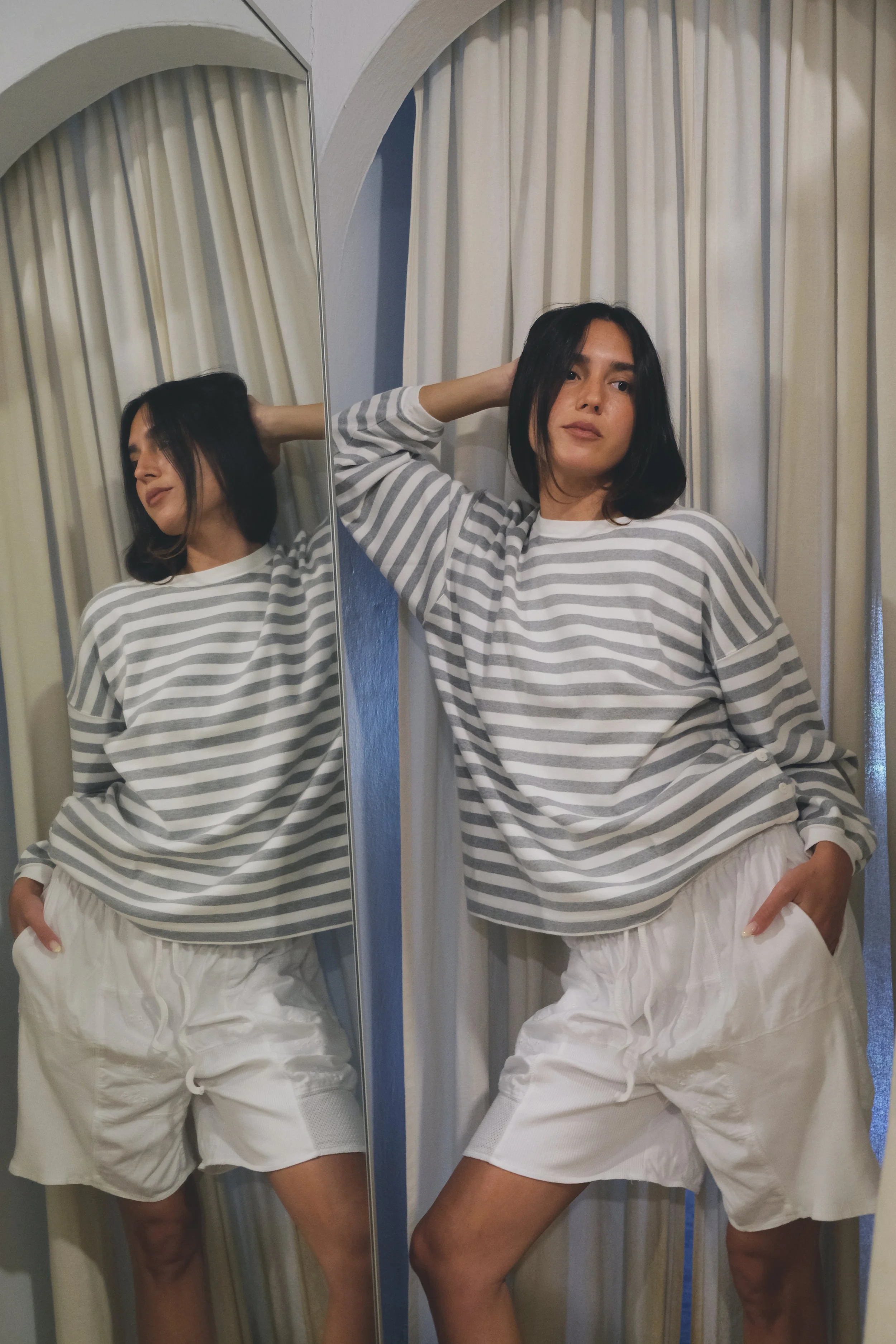 1980s Saks Fifth Avenue Striped Knit Top