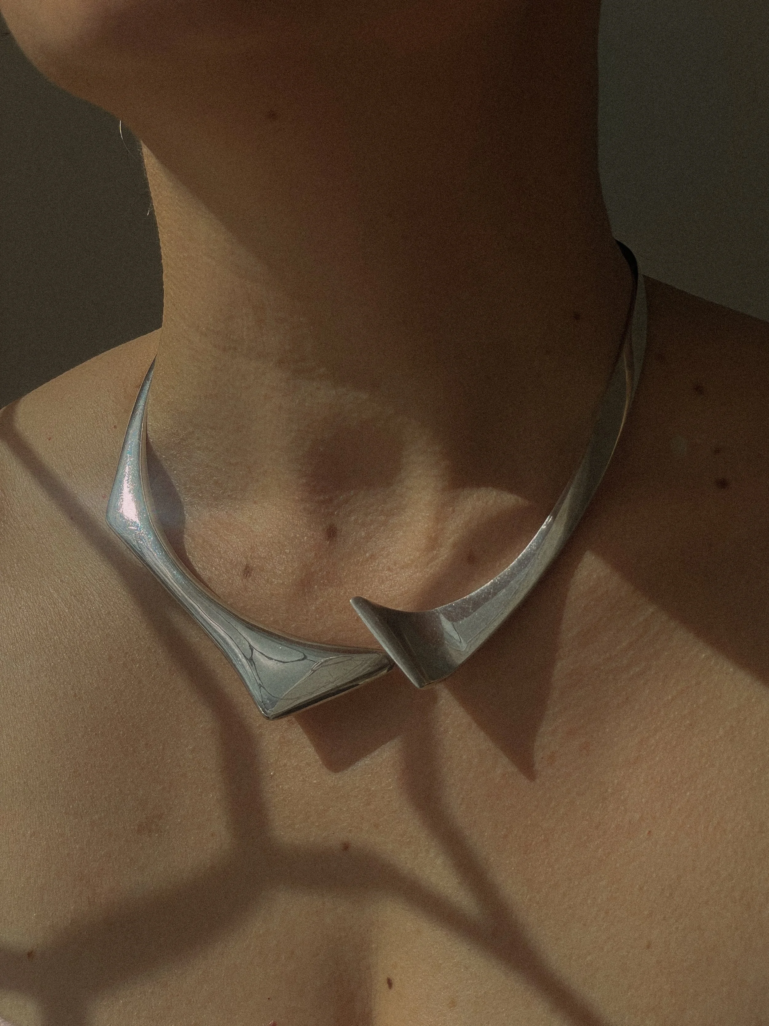 Sigfrido Pineda Modernist Sterling Silver Collar