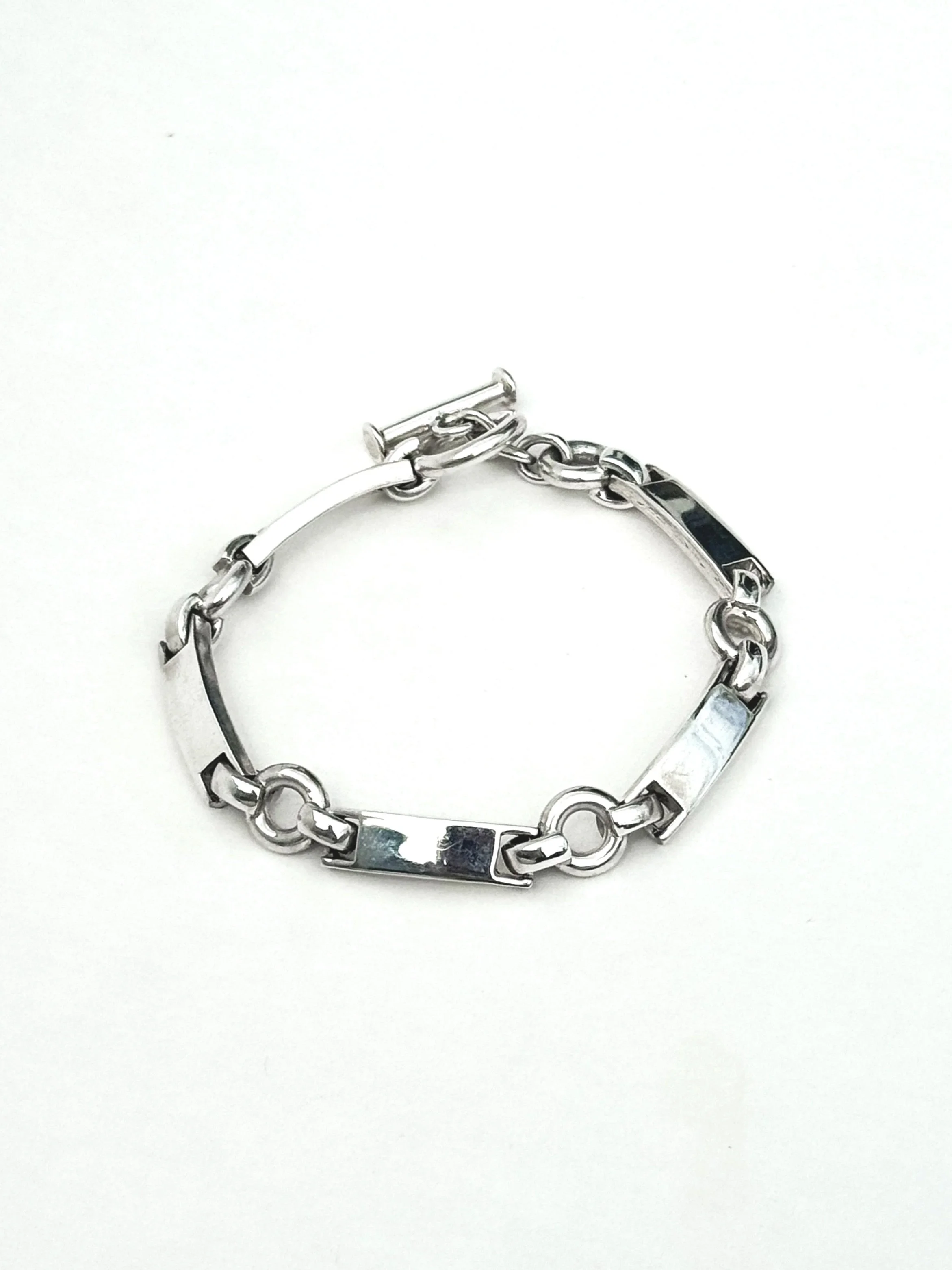 Sterling Silver Bar Link Bracelet