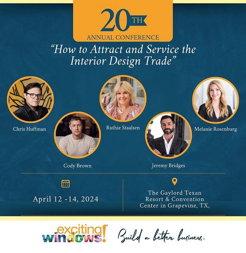 Exciting Windows Conference starts this Friday at the @gaylordtexan honored to be on this panel with these amazing designers with  @luannnigara moderating! #interiordesign #dallasdesigner #ruthiestaalseninteriors