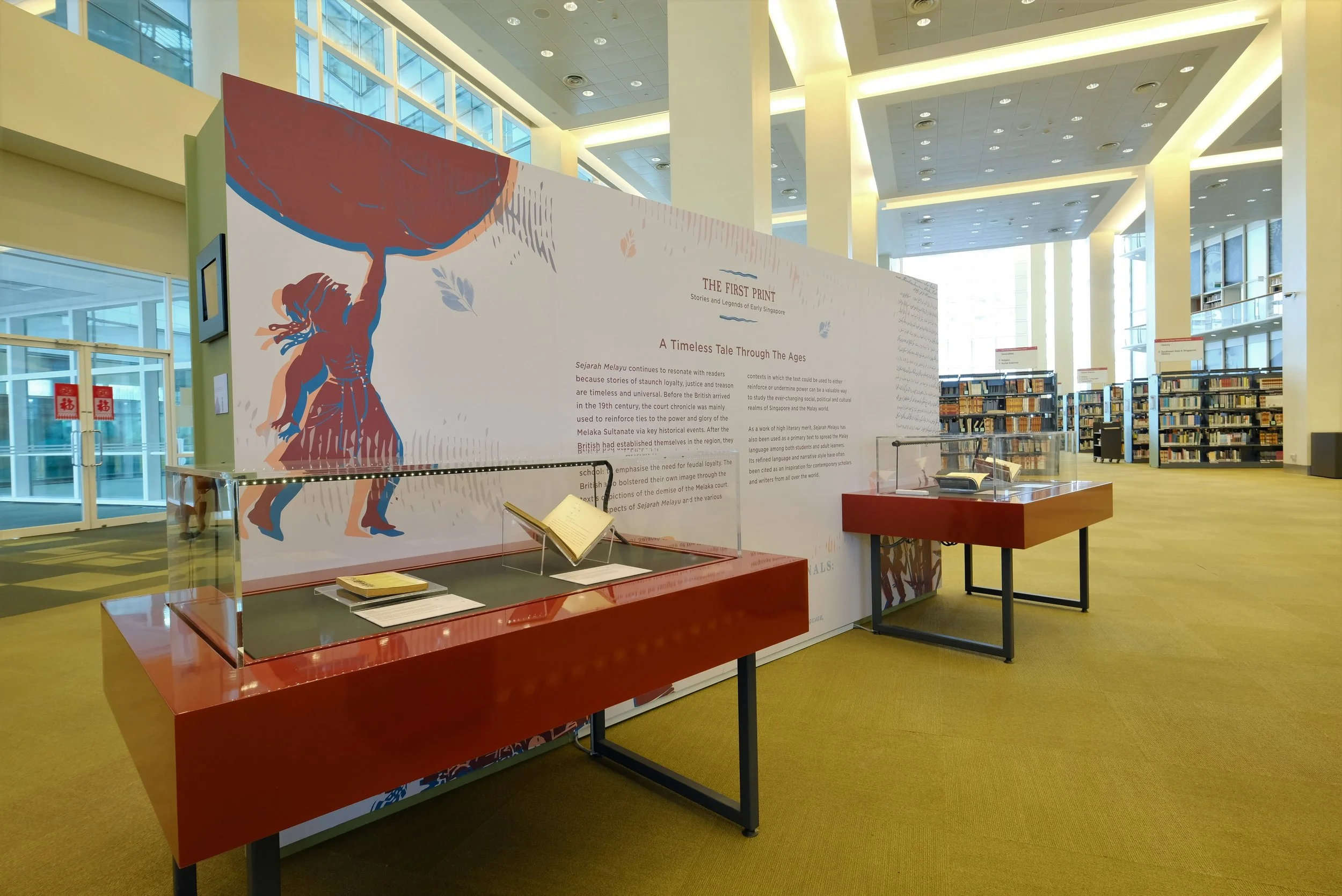 The First Print: Stories and Legends of Early Singapore 2019, Installation View at National Library, Singapore Credit: National Library, Singapore