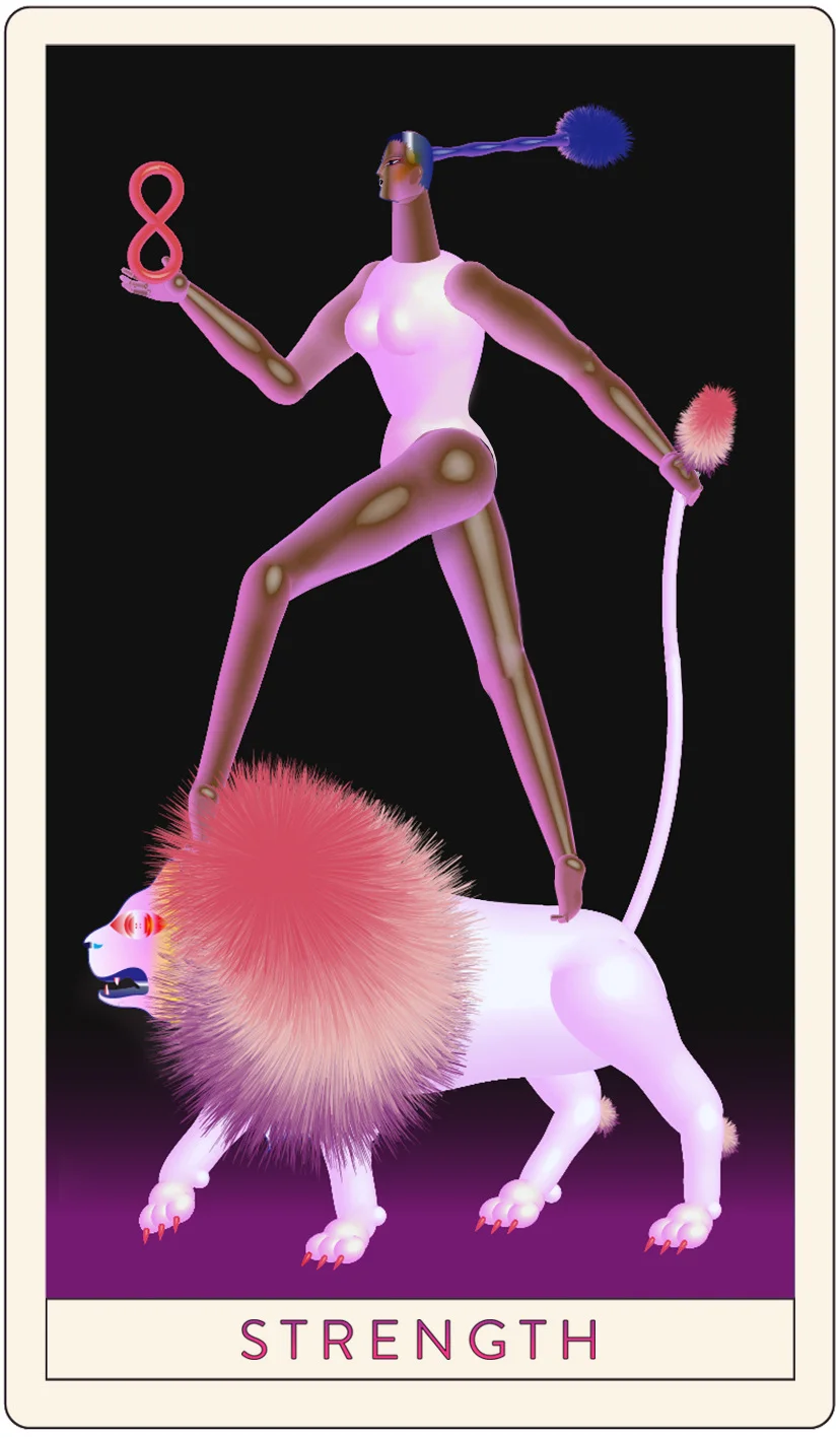 Strength from the Missy Magazine Tarot , John Ohni Lisle 2016