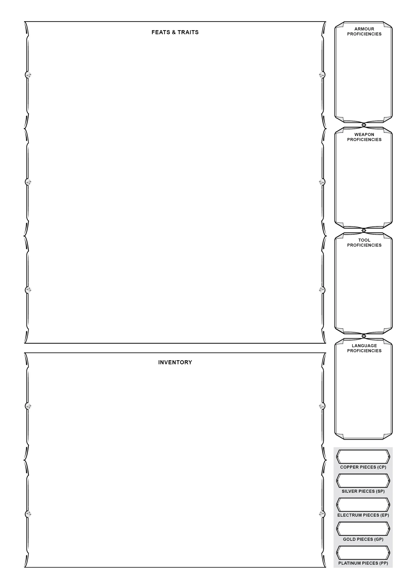 monster character sheet 5e monster character sheet 5e