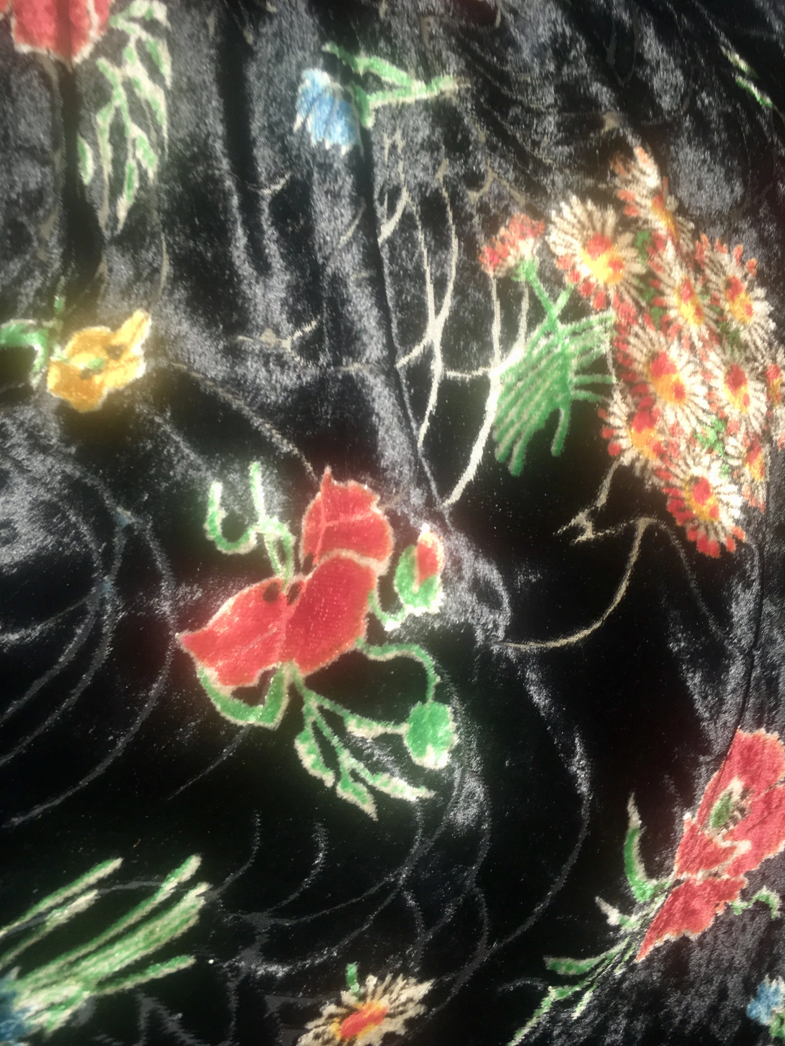 1920’s silk velvet scarf