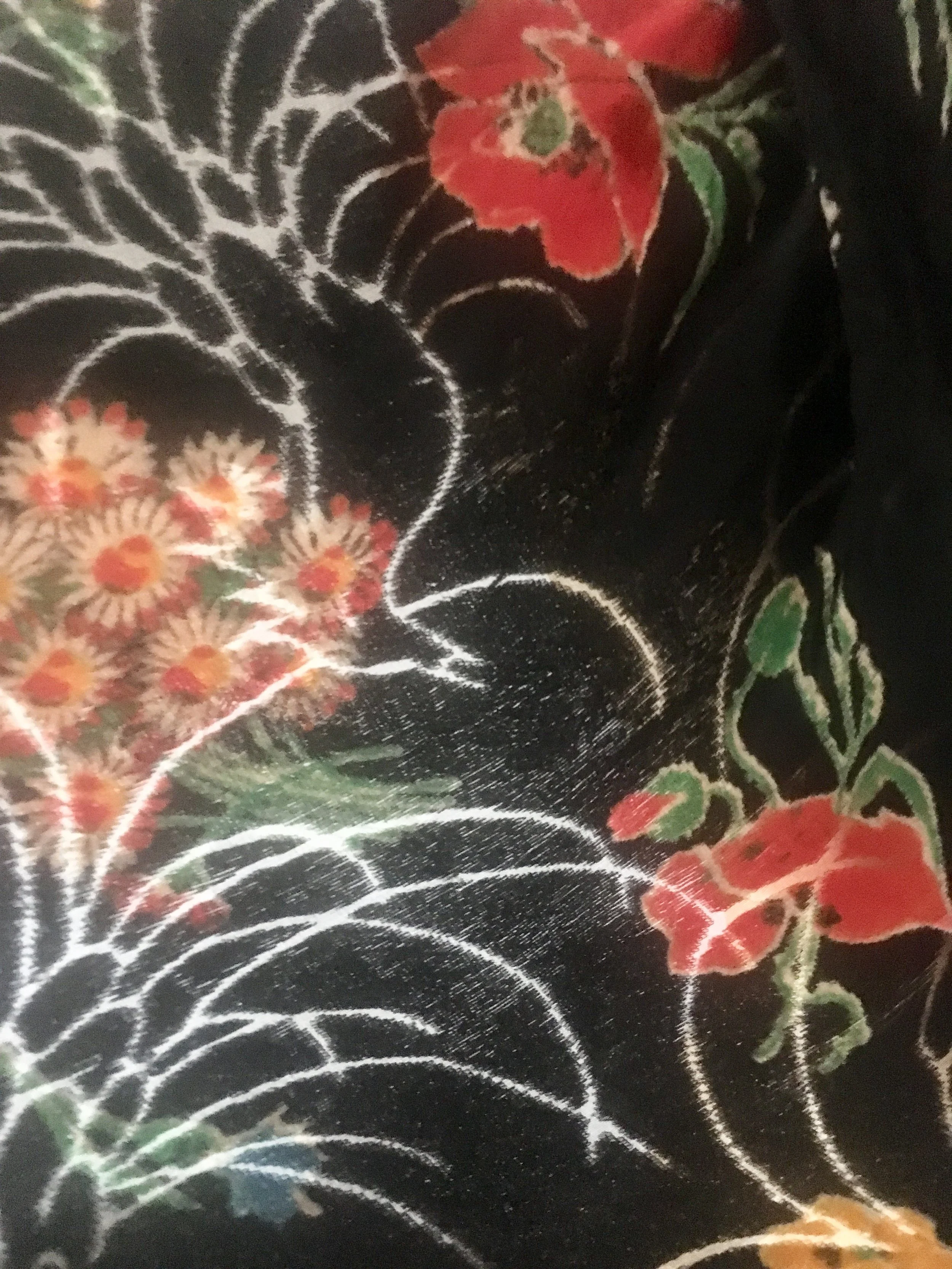 1920’s silk velvet scarf