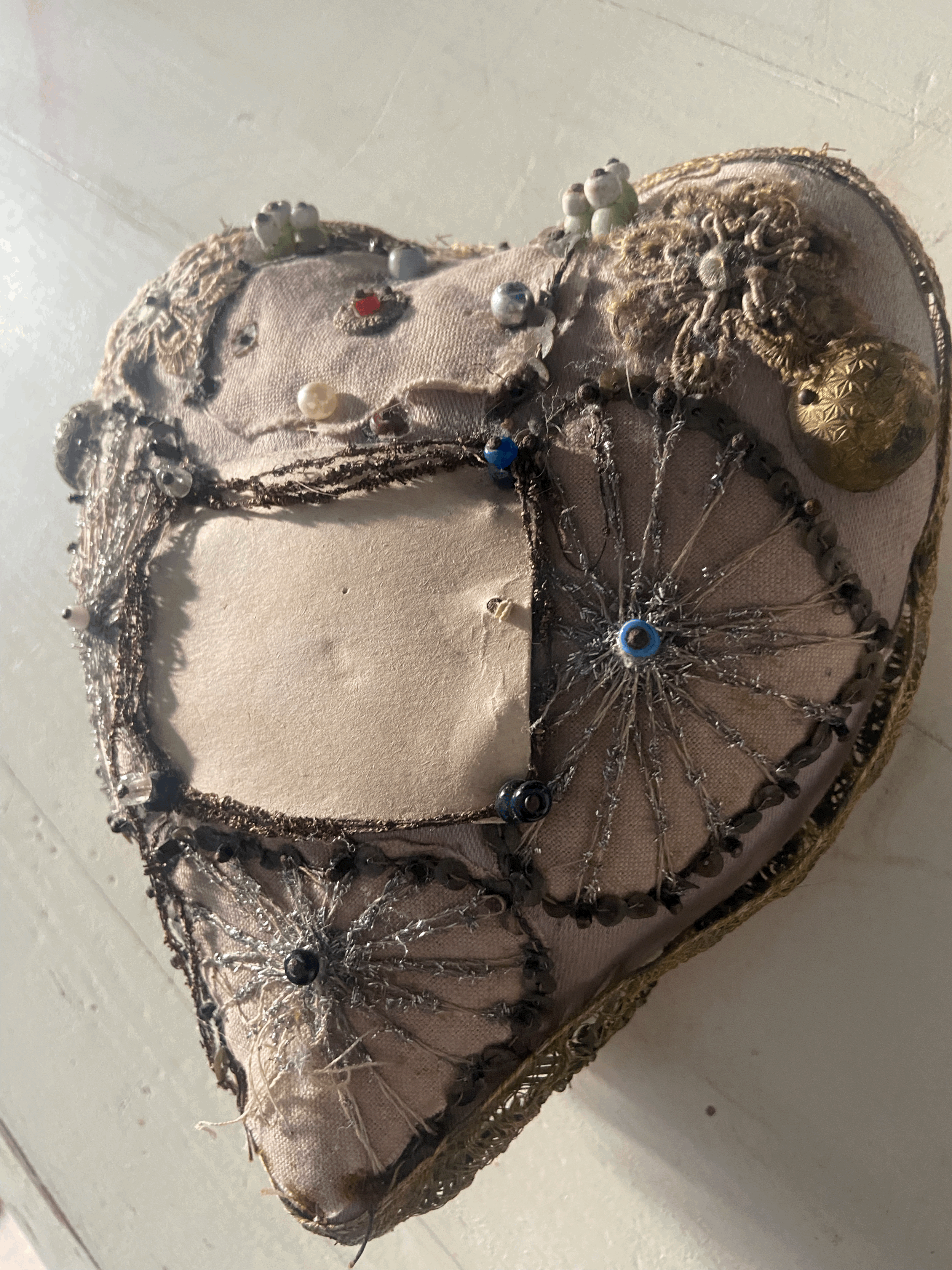 Antique sweetheart cushion