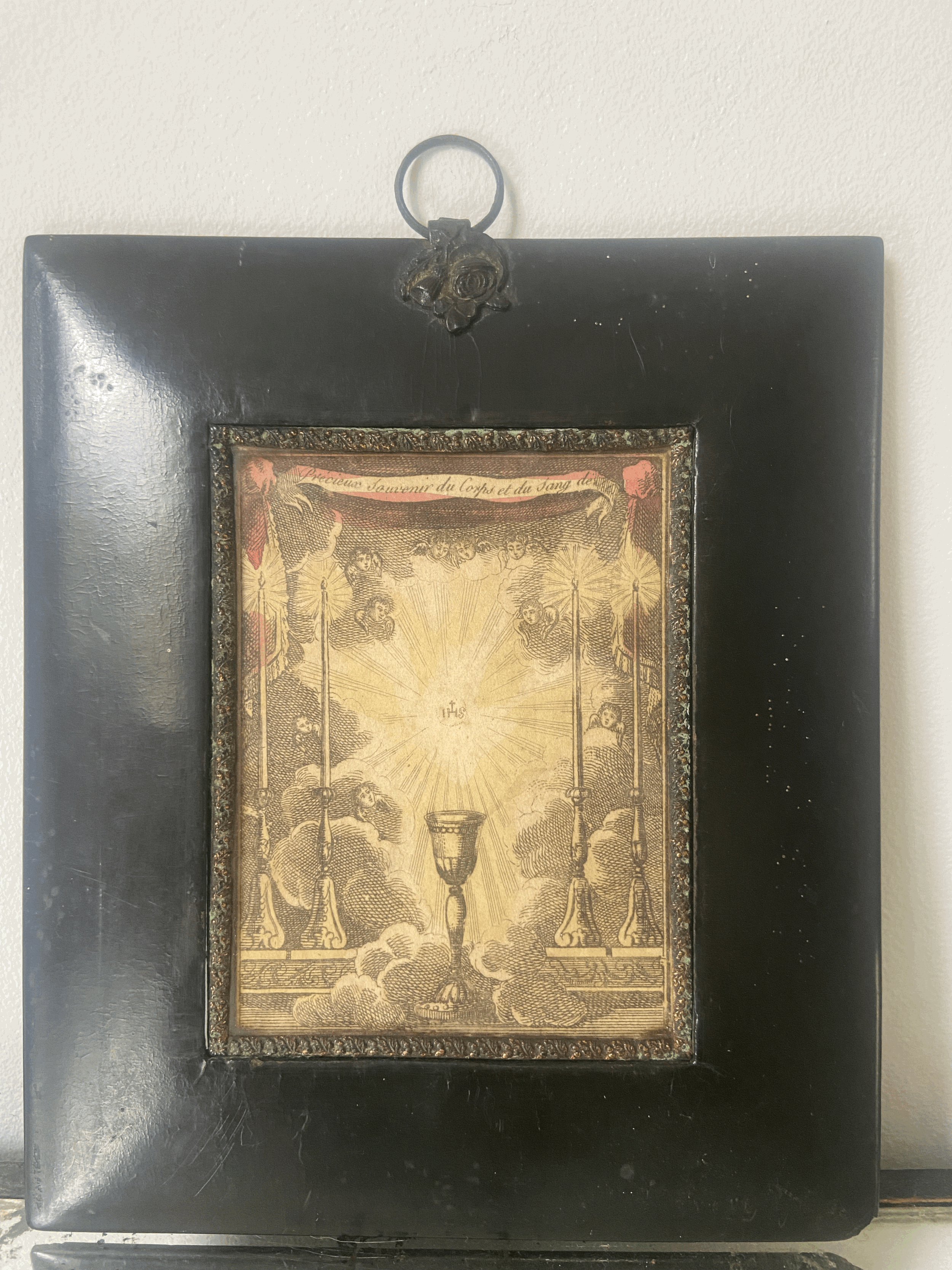 French antique religious picture