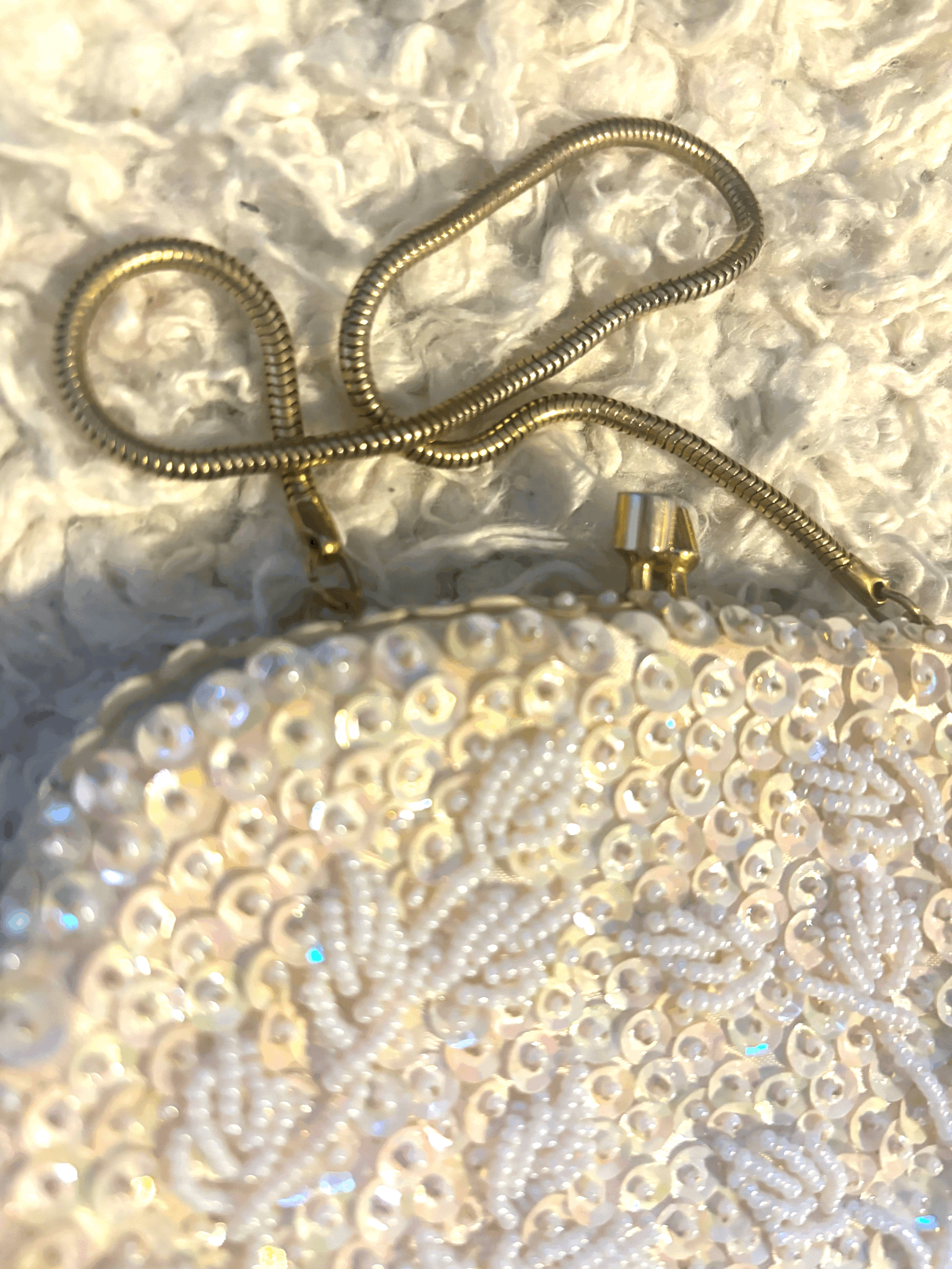 Sequin and beaded bag