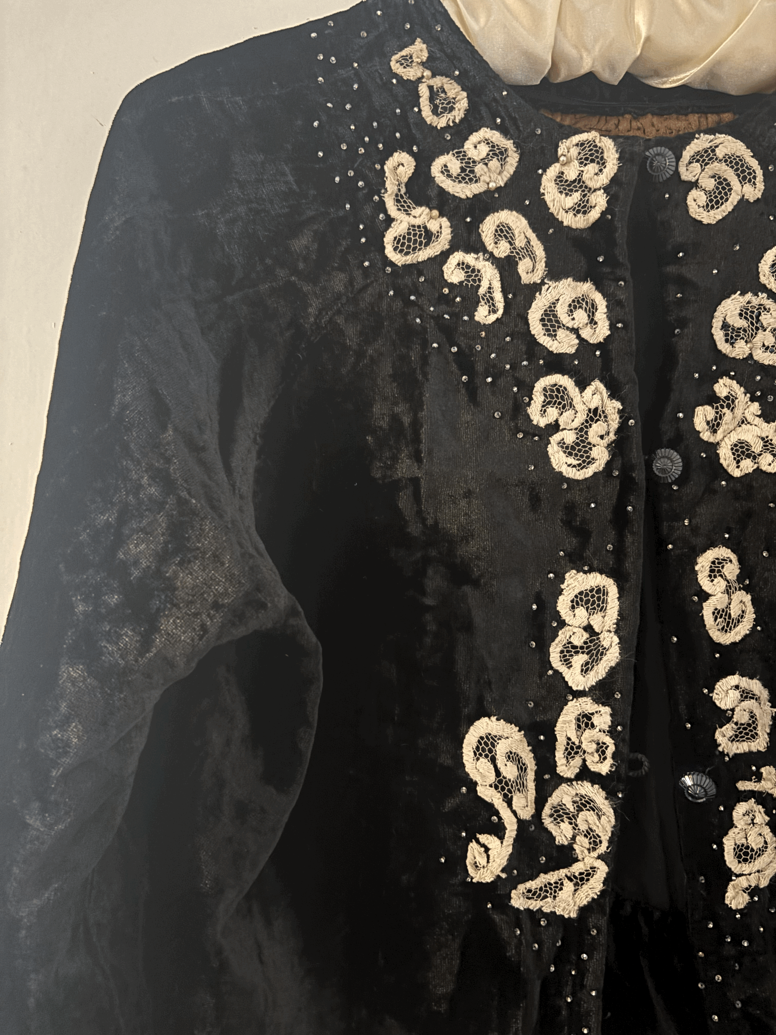 1920s silk velvet jacket