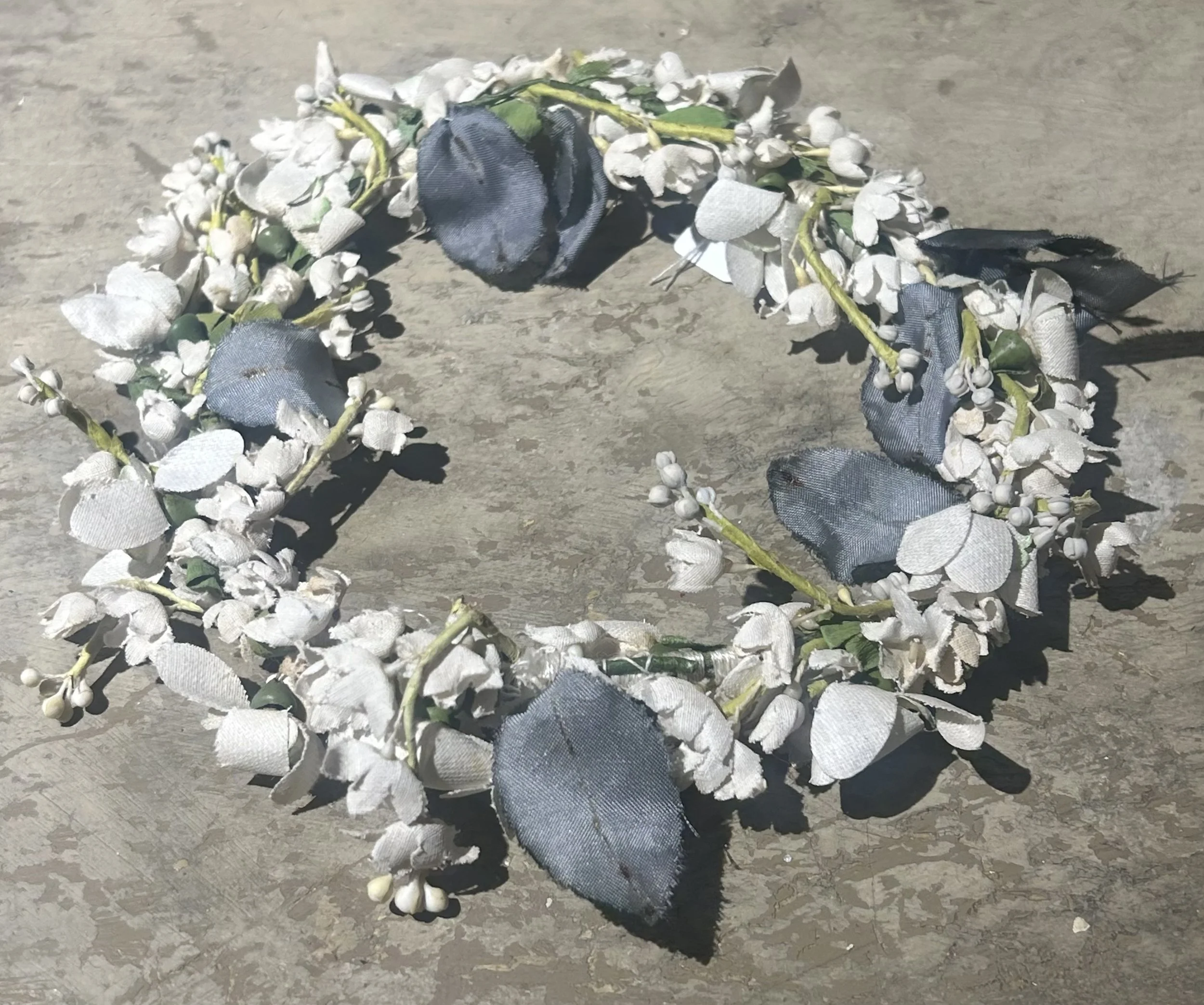 1920s fabric flowers headdress