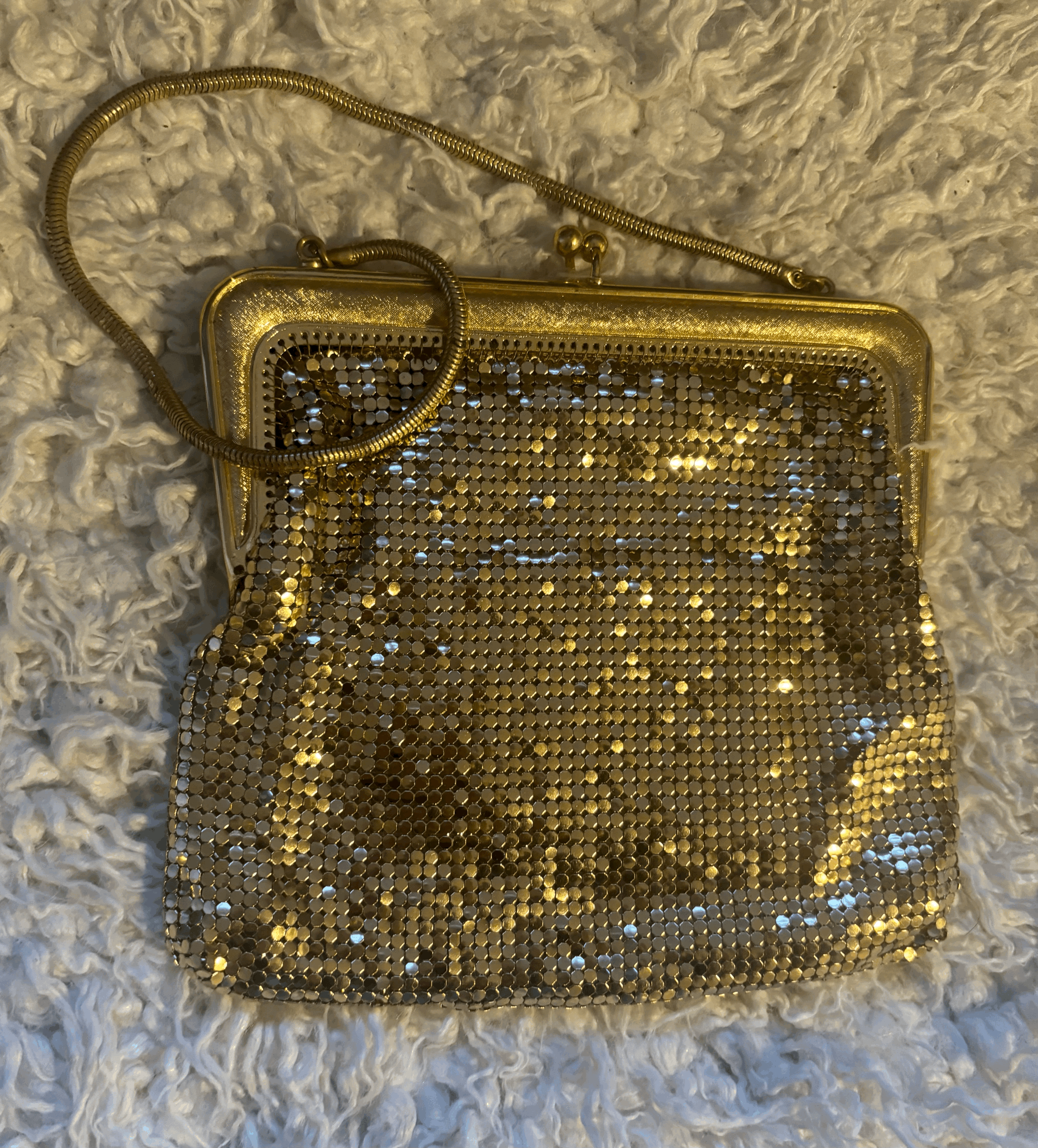Chainmail gold bag