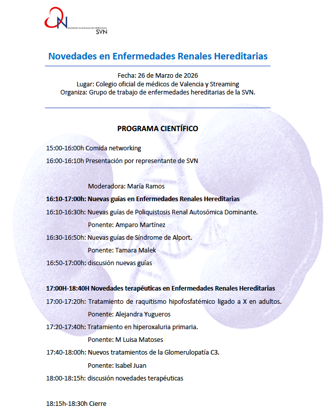 Novedades en Enfermedades Renales Hereditarias