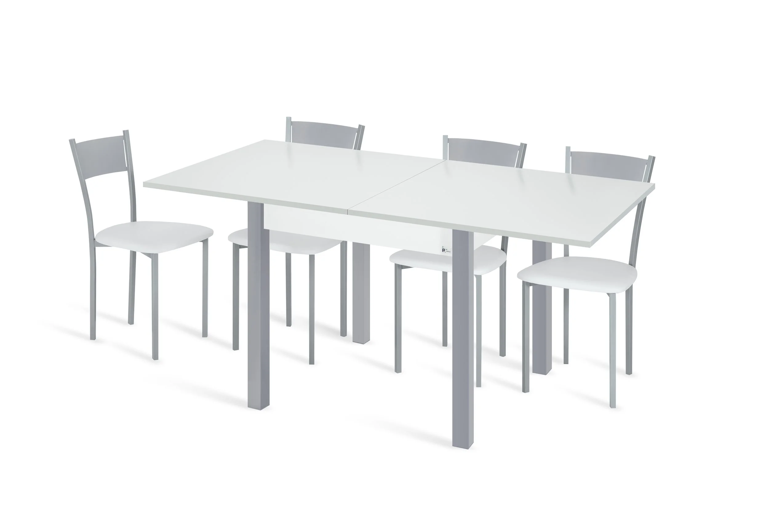 set kitchen squared extensible table with chairs lemon portus.jpg