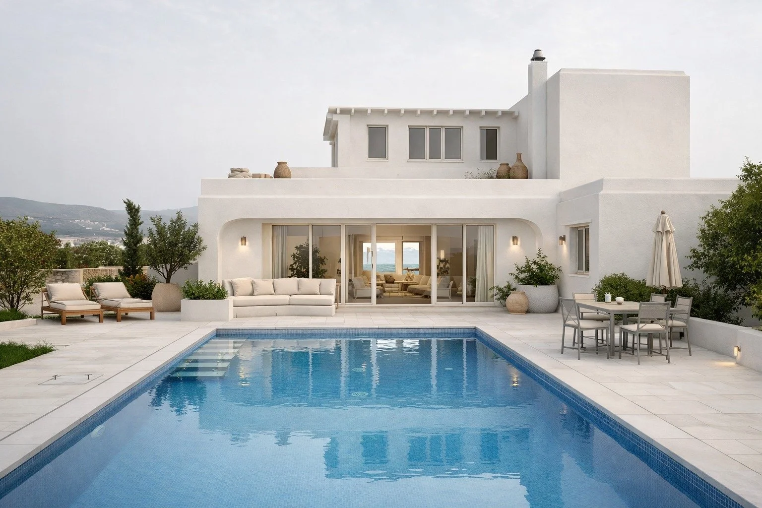 With great renovation potential, this residence offers an excellent opportunity to create a dream home in the peaceful area of Ambelas. Set on a spacious 5,600 m&sup2; plot, the property spans 223 m&sup2; and enjoys a tranquil, picturesque setting.Th