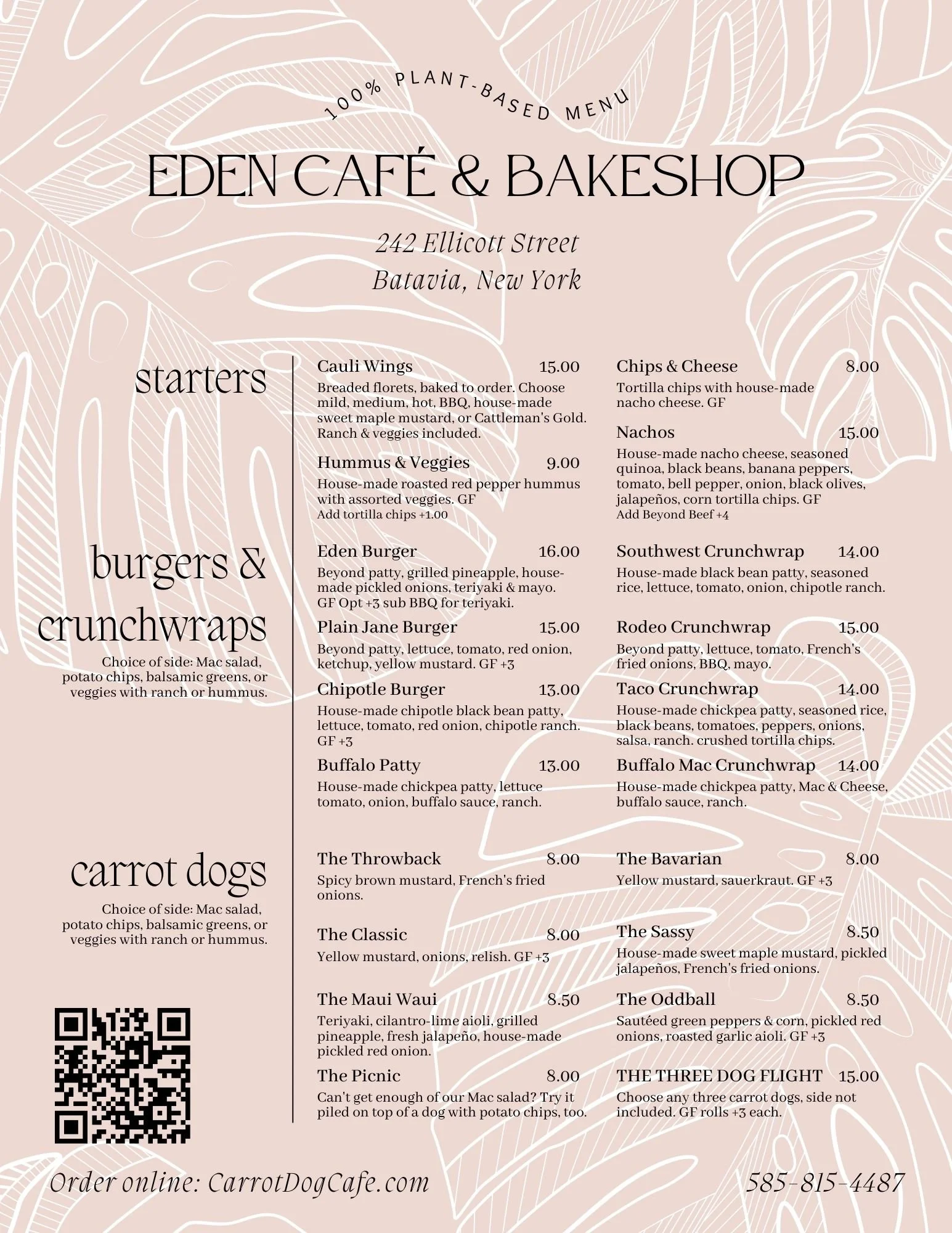 Menu — EDEN Cafe &