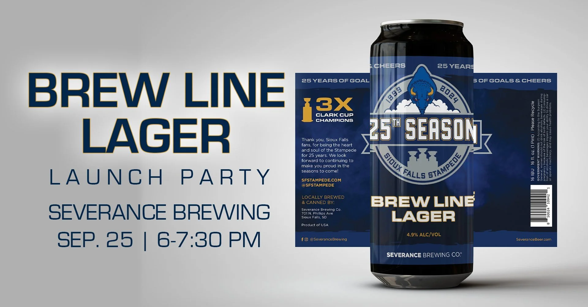 Brew Line Lager Launch Party with Sioux Falls Stampede