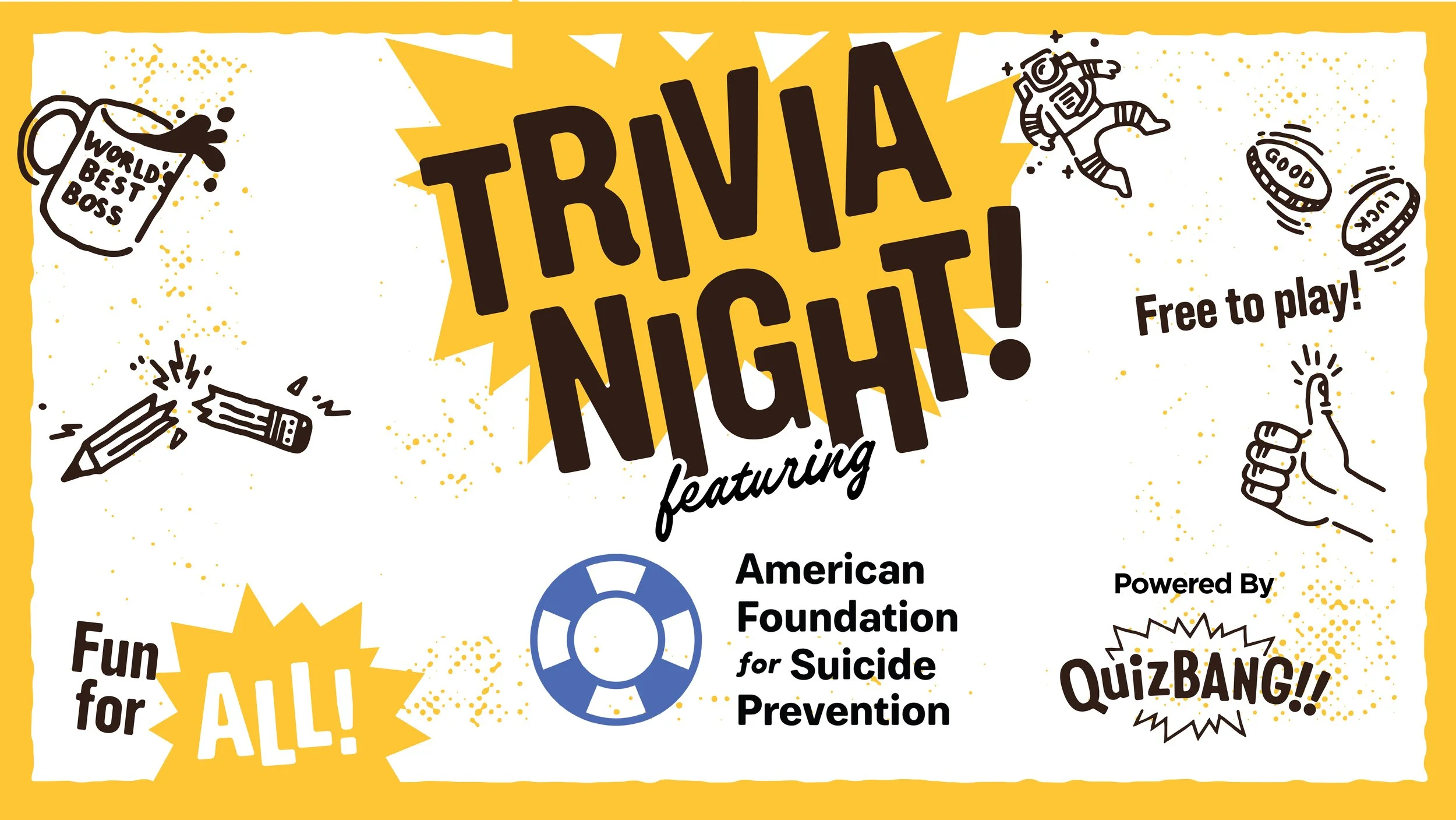 QuizBang!! Trivia Night &amp; Give Back for AFSP