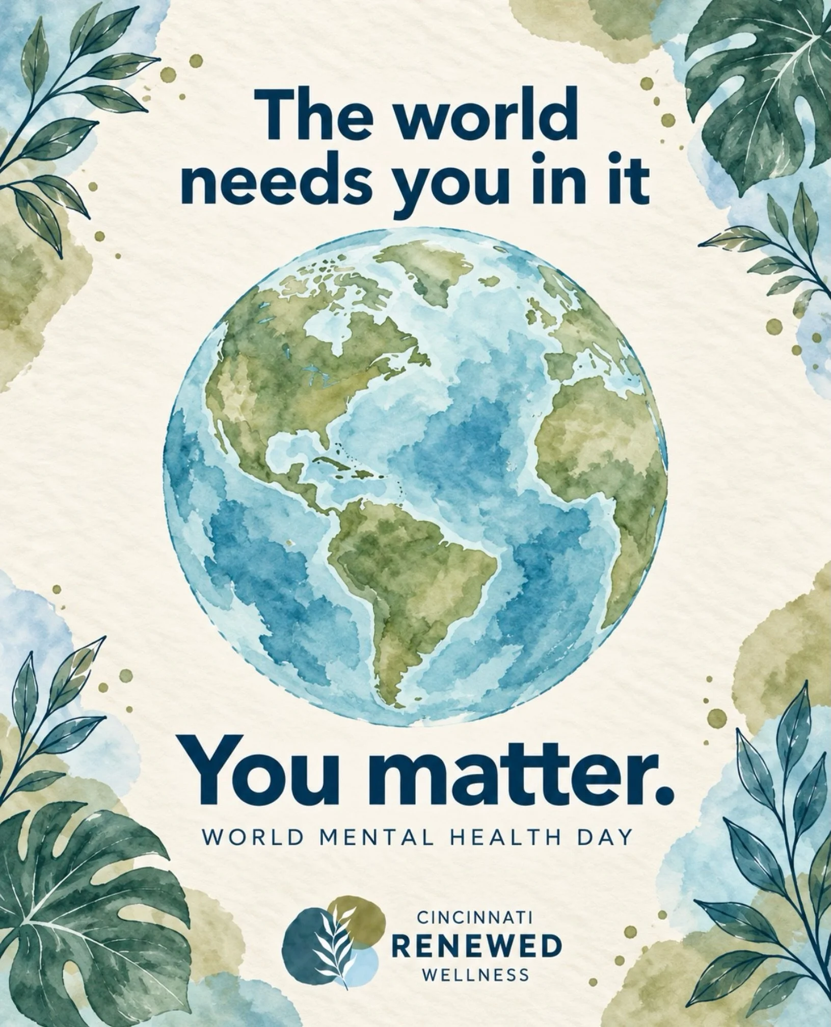 On World Mental Health Day, a reminder: The world needs you in it. You matter. 🌎🫶

According to the World Health Organization, 1 in 7 people worldwide live with a mental health condition. If you&rsquo;re struggling, you&rsquo;re not alone. Everyone